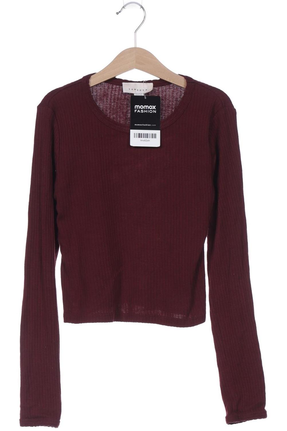 

Topshop Damen Langarmshirt, bordeaux, Gr. 34