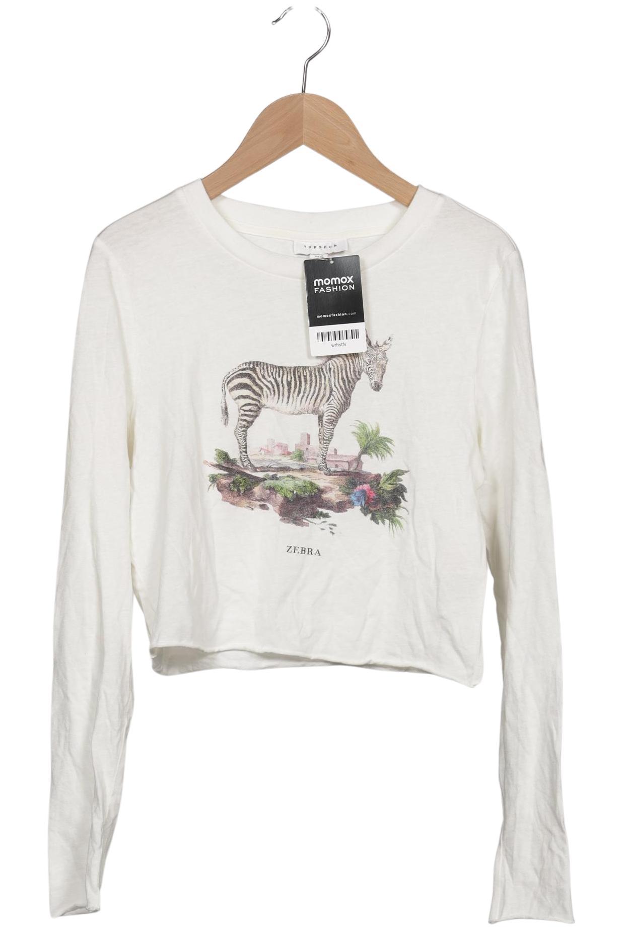 

Topshop Damen Langarmshirt, weiß, Gr. 38