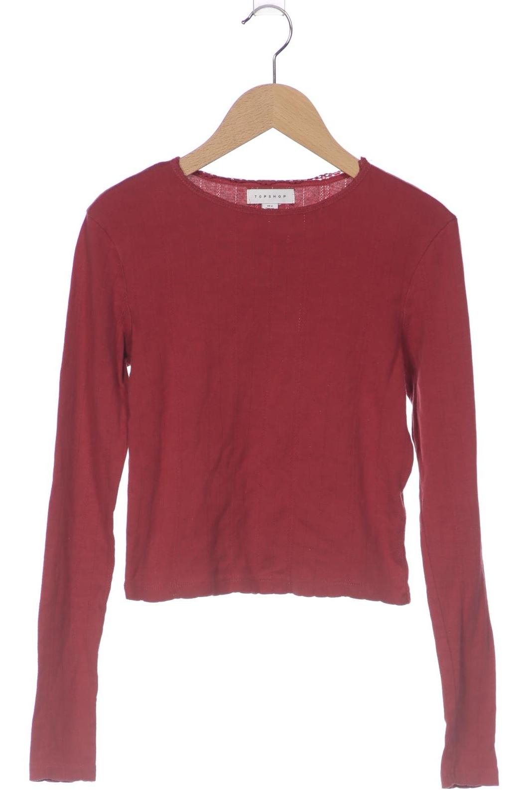 

Topshop Damen Langarmshirt, bordeaux, Gr. 34