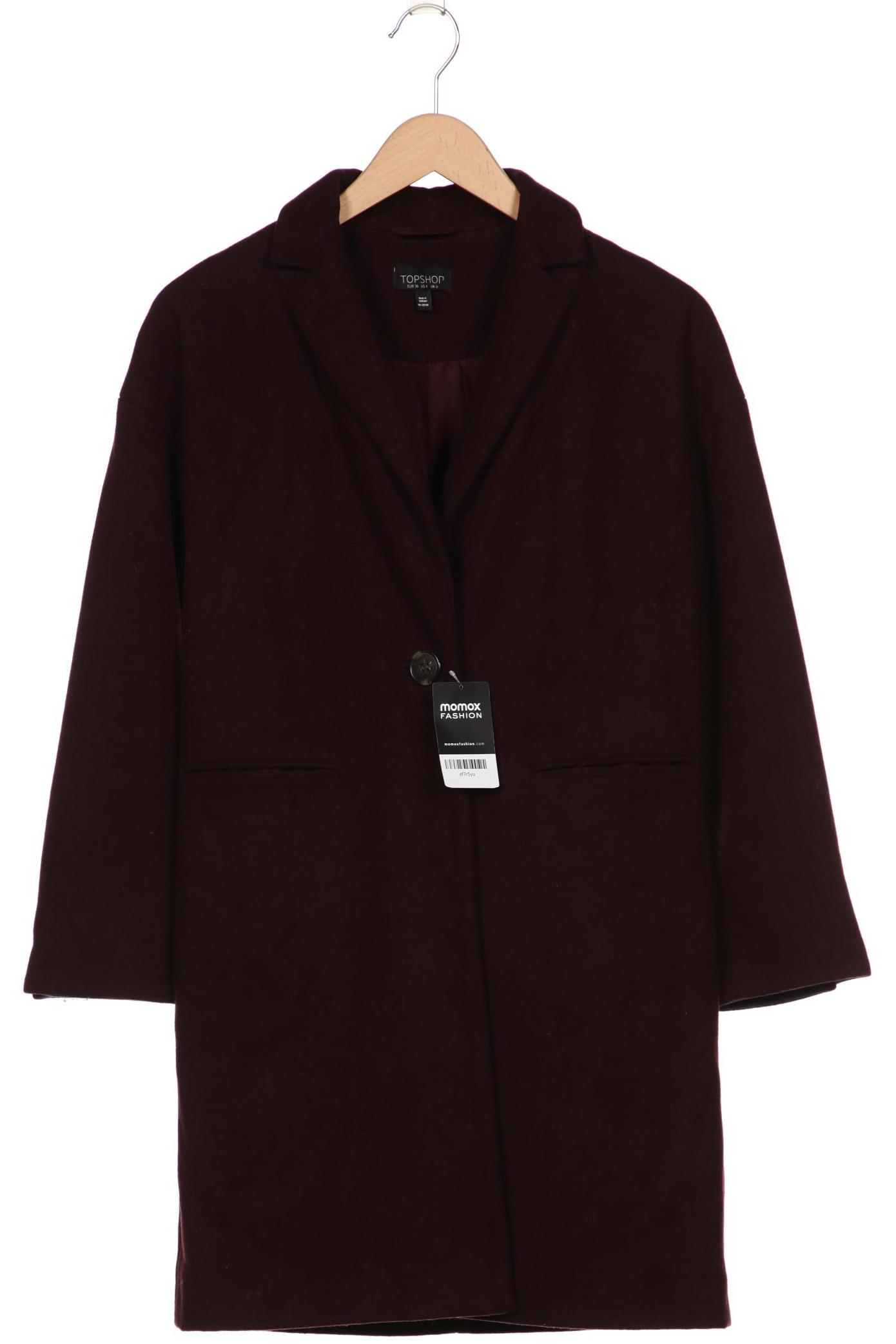 

Topshop Damen Mantel, bordeaux, Gr. 36