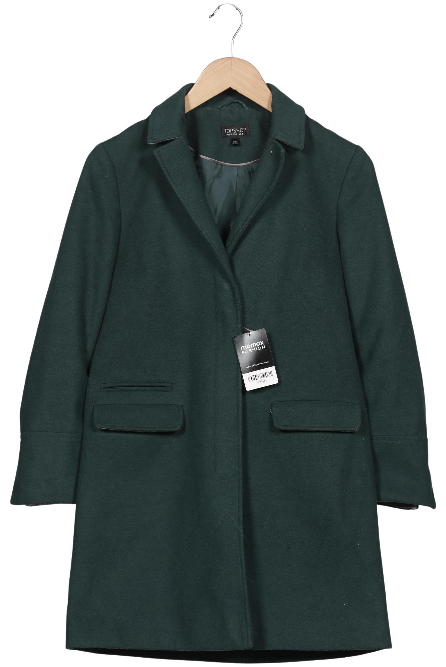 

Topshop Damen Mantel, grün, Gr. 36