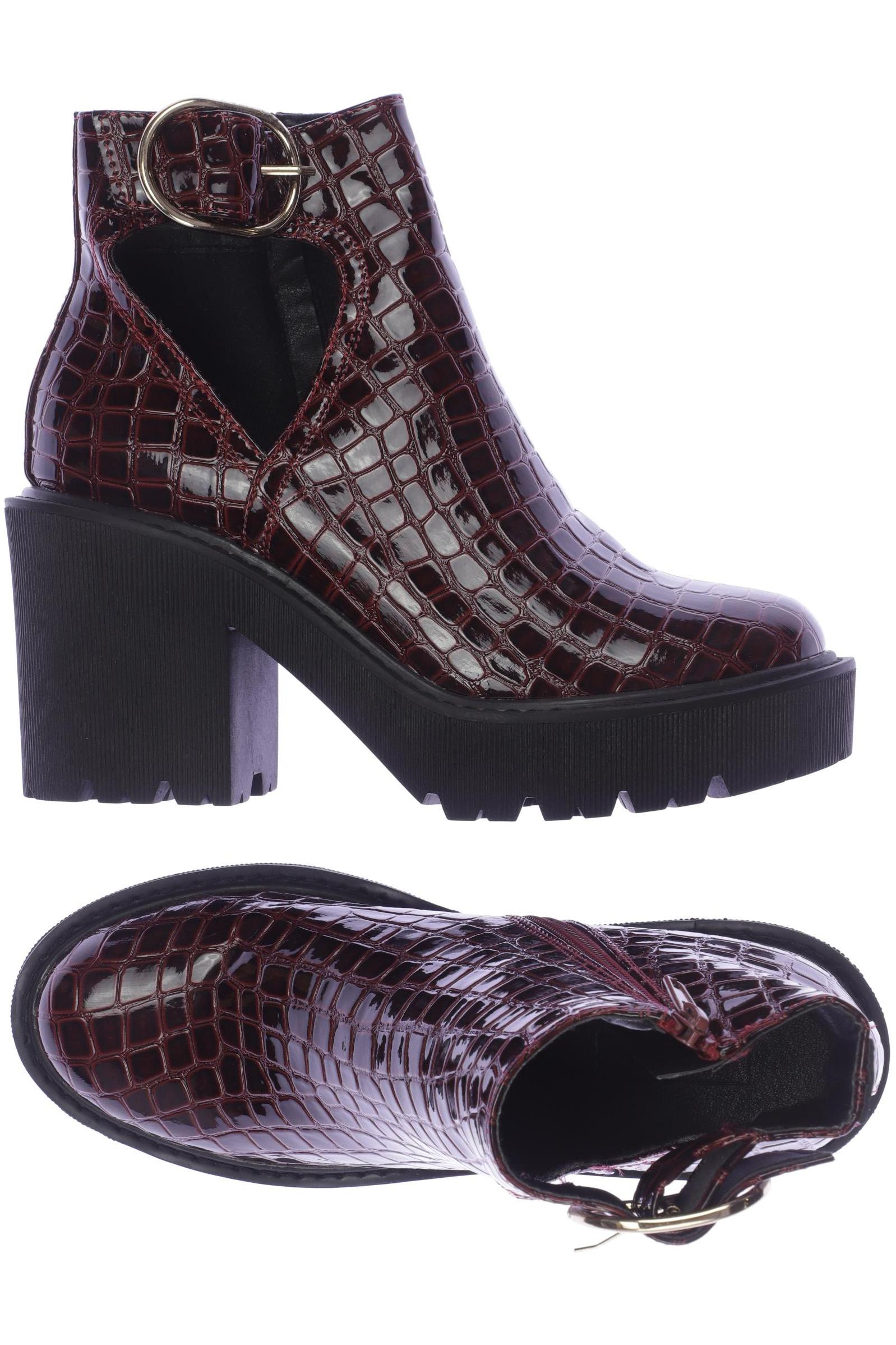 

Topshop Damen Stiefelette, bordeaux, Gr. 5