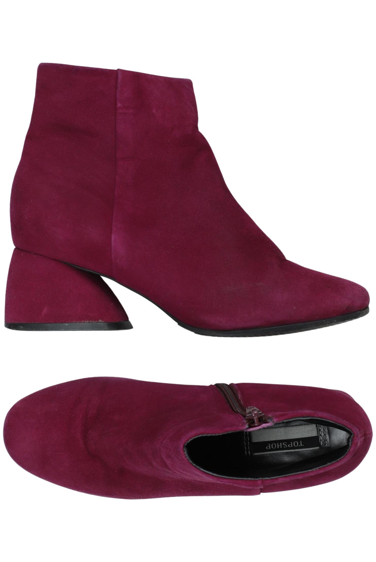 

Topshop Damen Stiefelette, bordeaux, Gr. 41