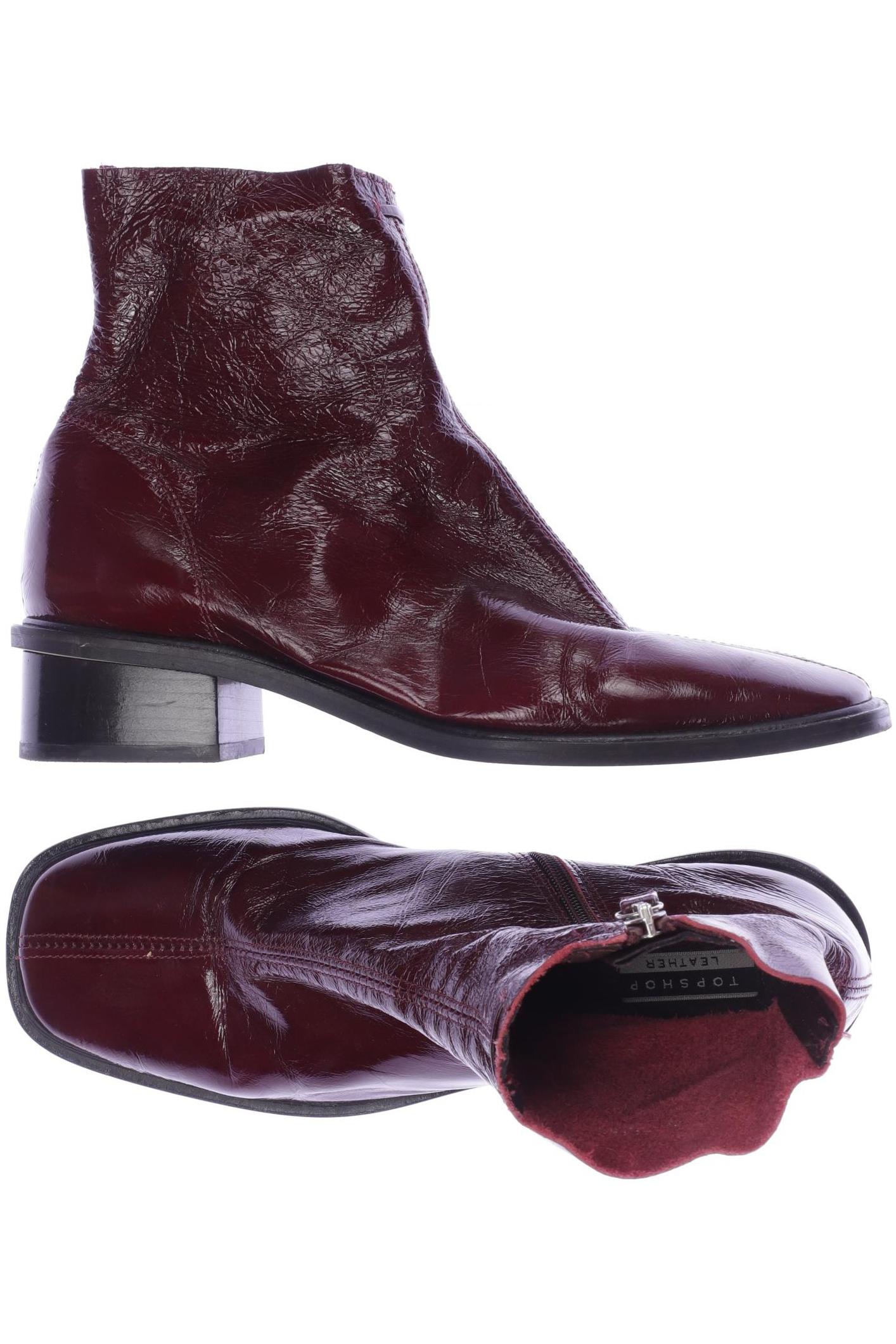 

Topshop Damen Stiefelette, bordeaux, Gr. 37