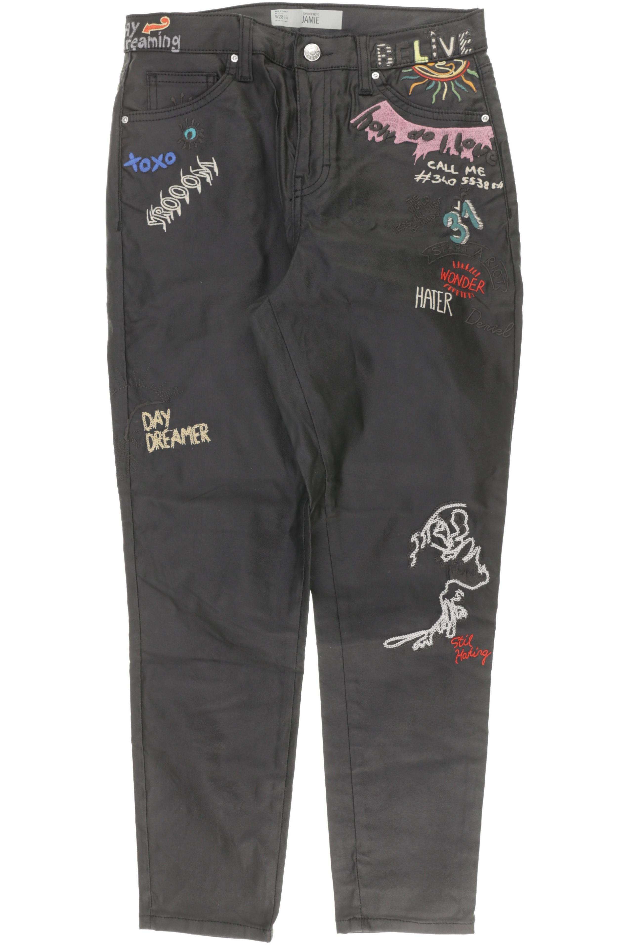 

Topshop Damen Stoffhose, schwarz, Gr. 28