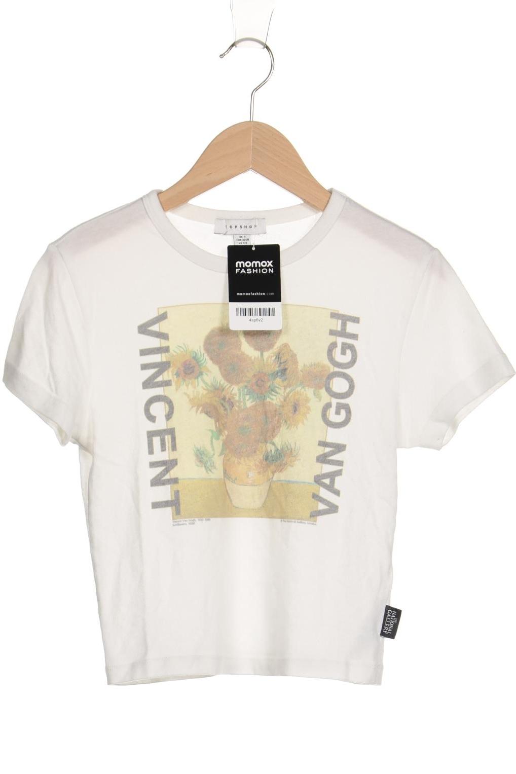 

Topshop Damen T-Shirt, weiß, Gr. 36