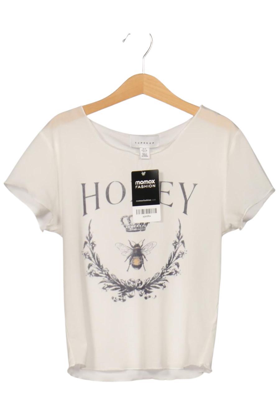

Topshop Damen T-Shirt, weiß, Gr. 36