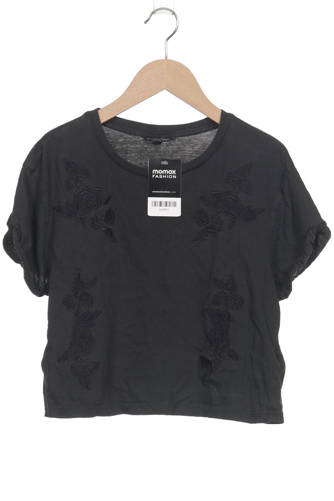 

Topshop Damen T-Shirt, schwarz, Gr. 36