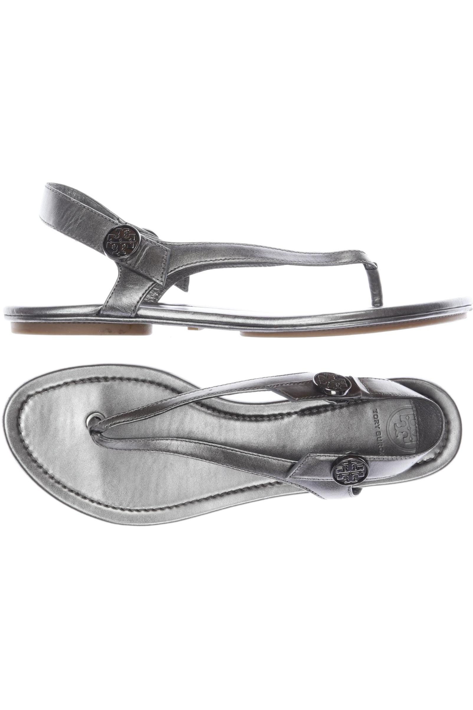 

Tory Burch Damen Sandale, silber, Gr. 9