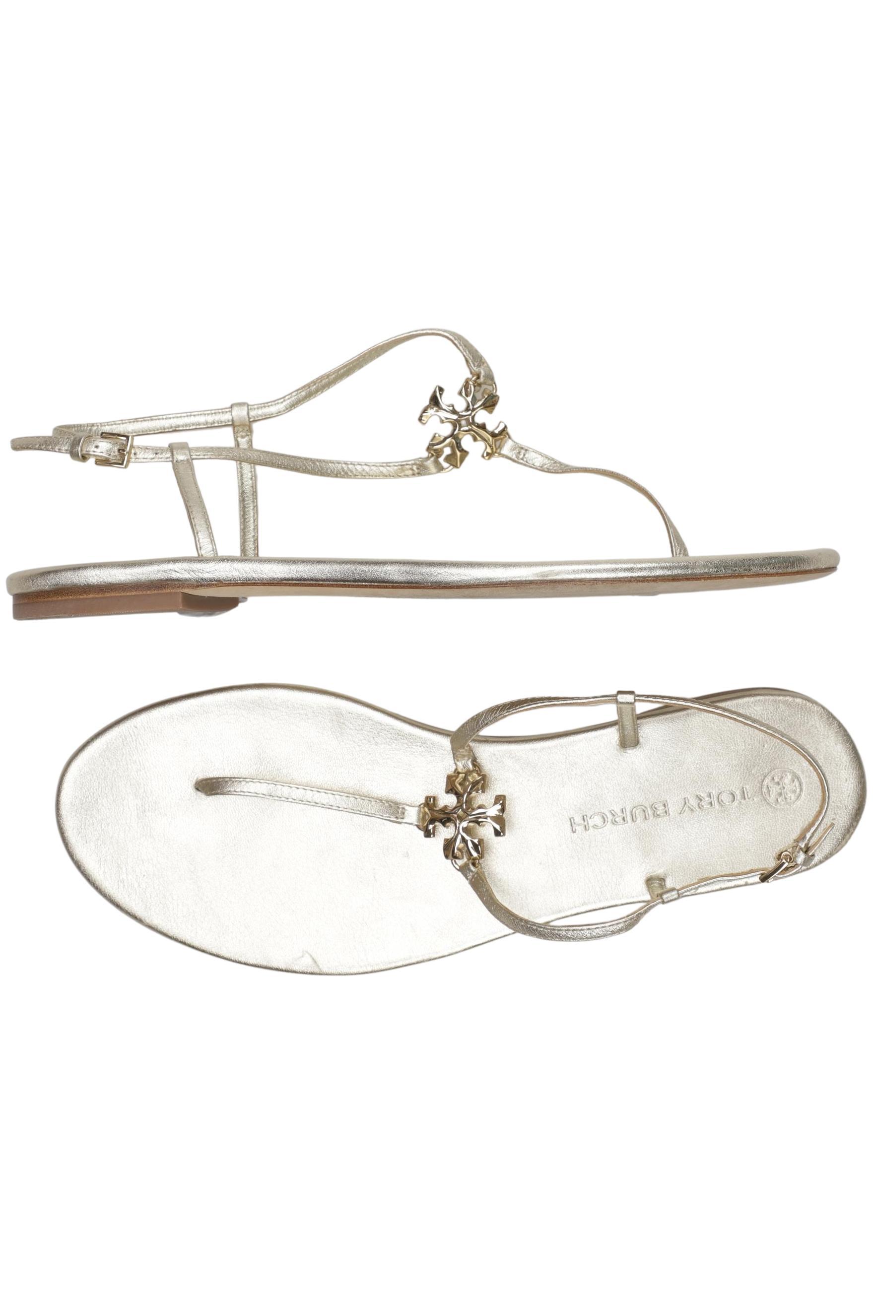 

Tory Burch Damen Sandale, gold, Gr. 9