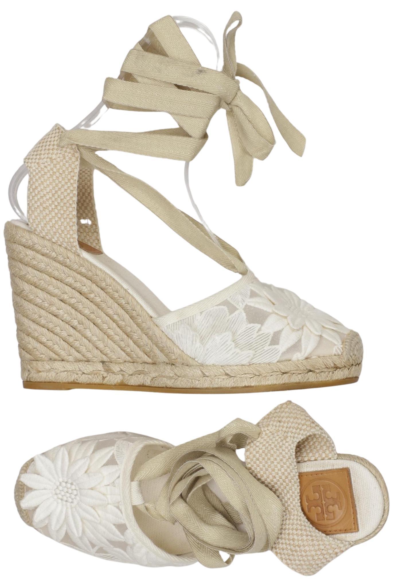 

Tory Burch Damen Sandale, cremeweiß, Gr. 8.5