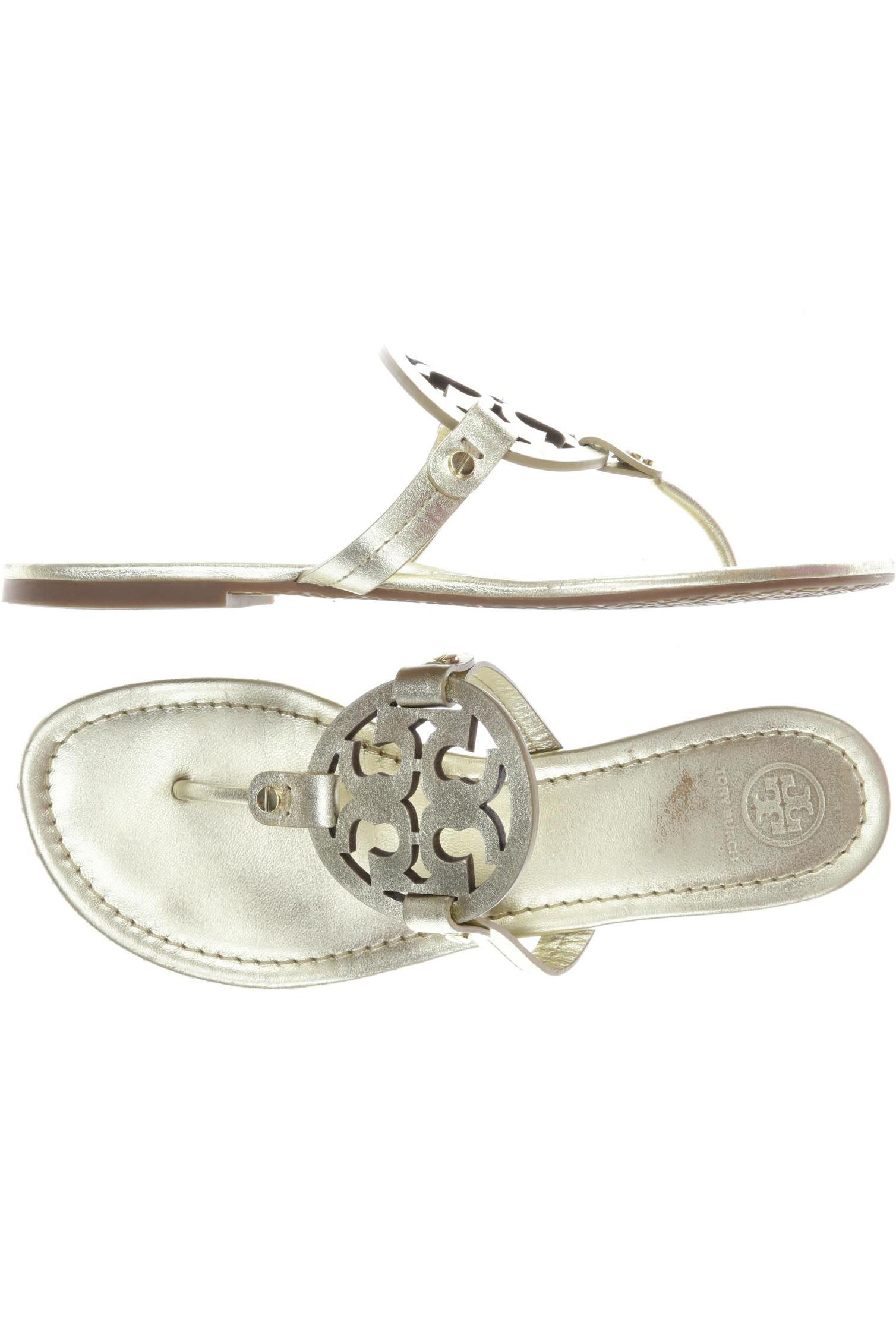 

Tory Burch Damen Sandale, gold, Gr. 9