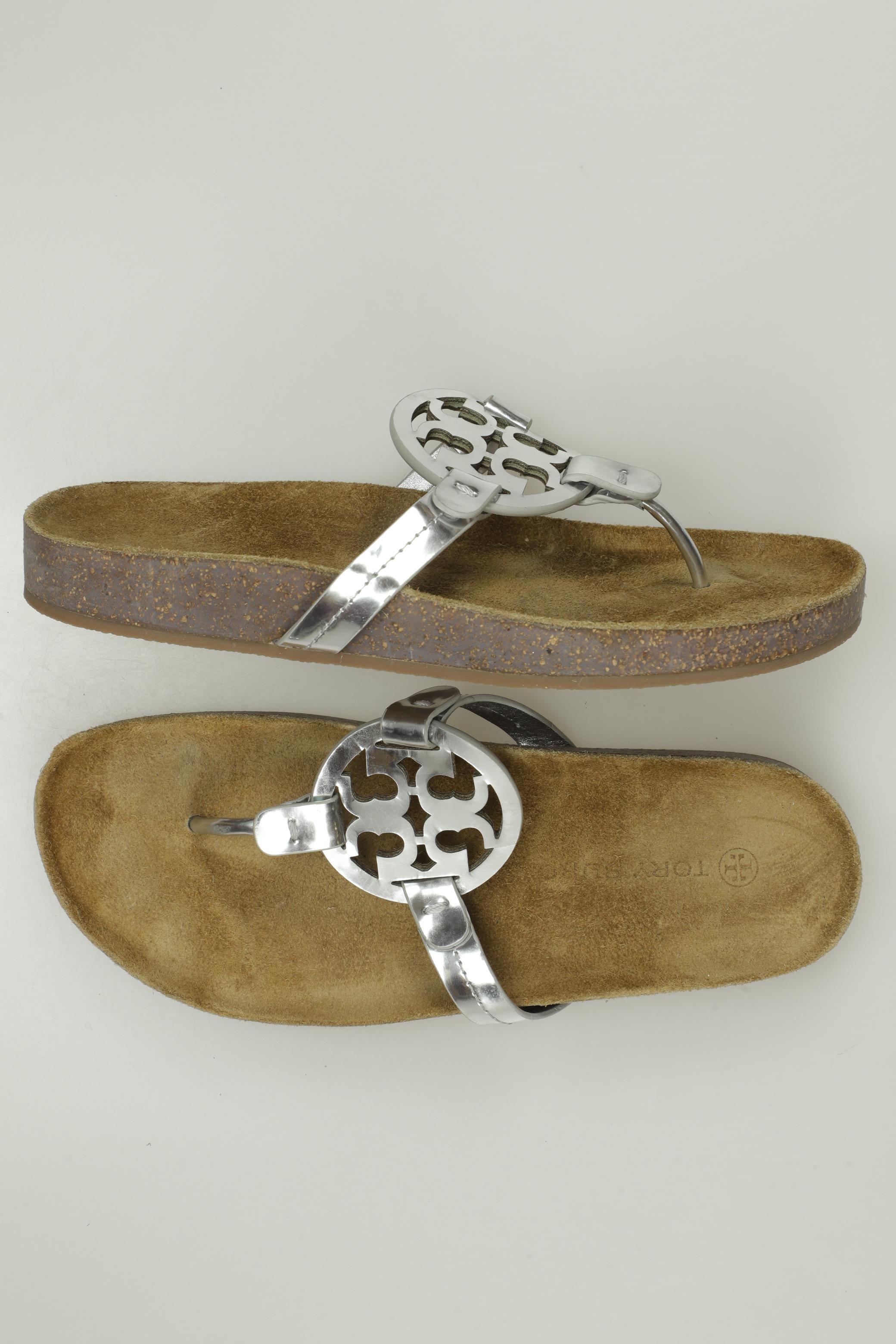 

Tory Burch Damen Sandale, grau, Gr. 8.5