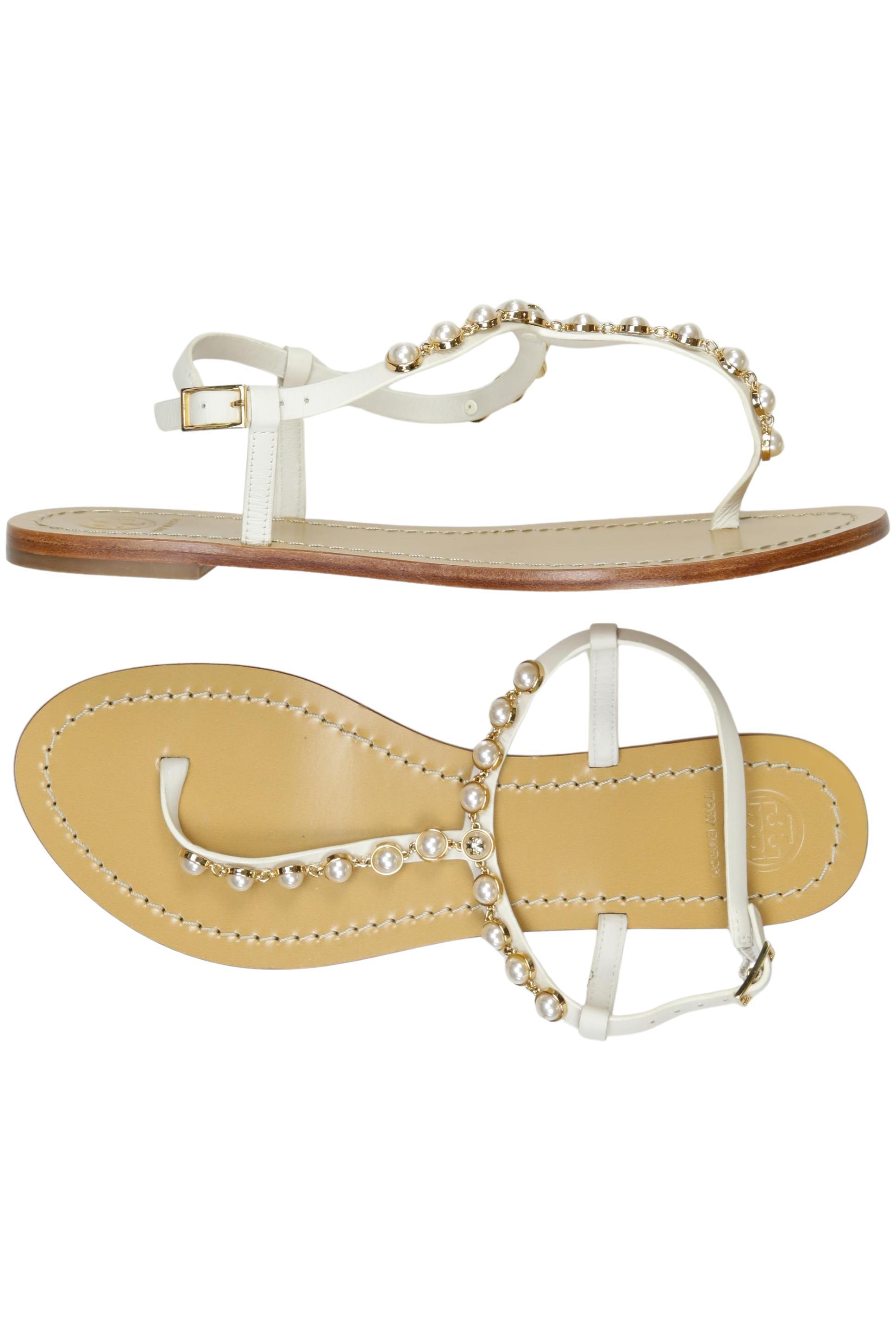 

Tory Burch Damen Sandale, weiß, Gr. 10