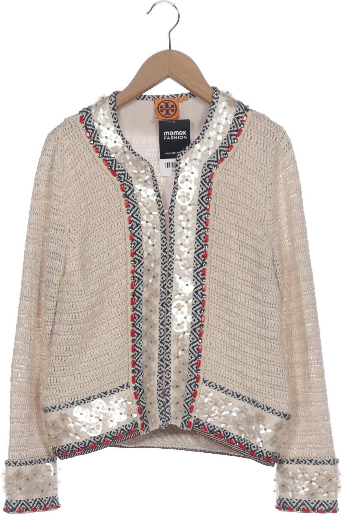 

Tory Burch Damen Strickjacke, cremeweiß, Gr. 34