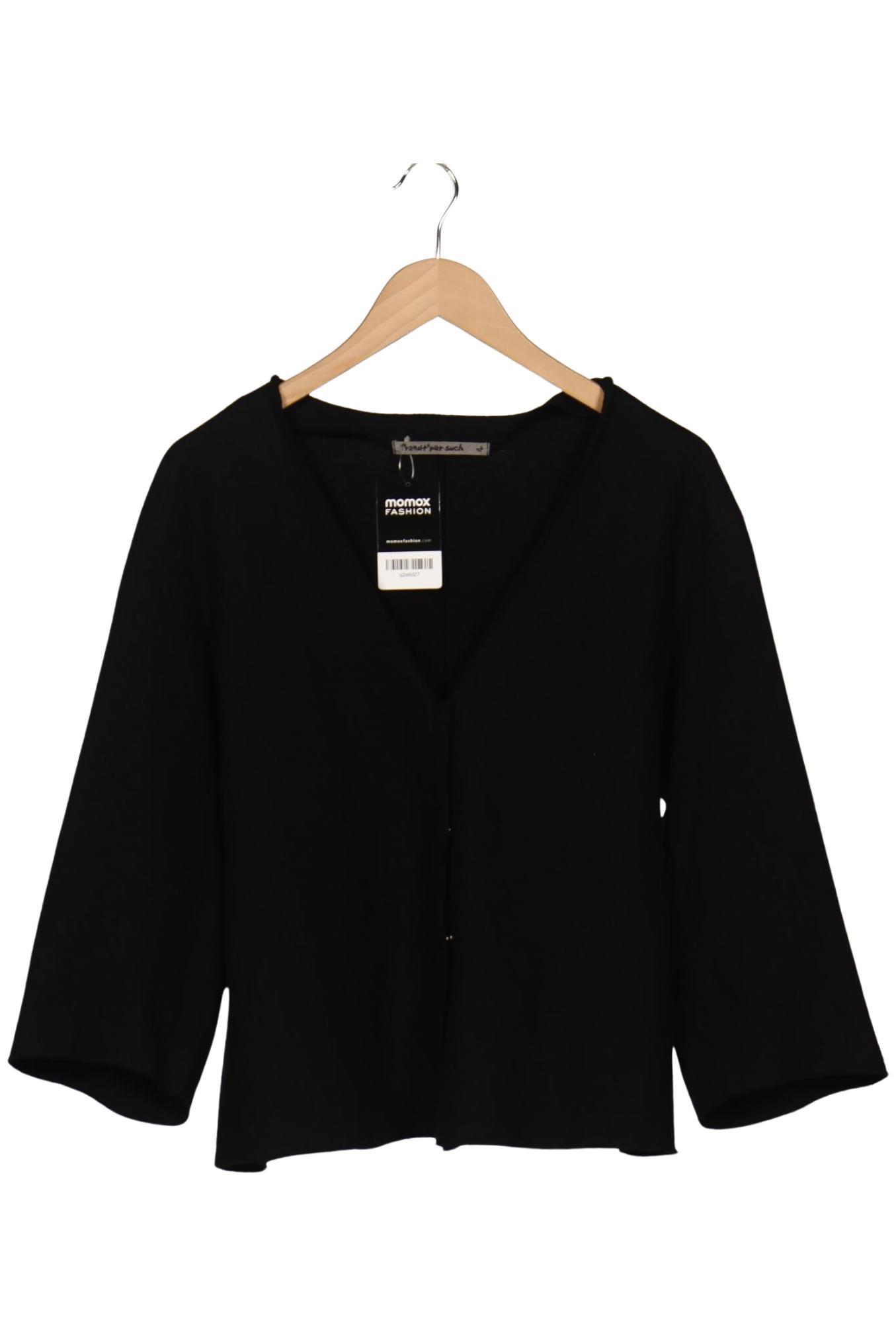 Thumbnail - Transit PAR Such Damen Strickjacke, schwarz, Gr. 44