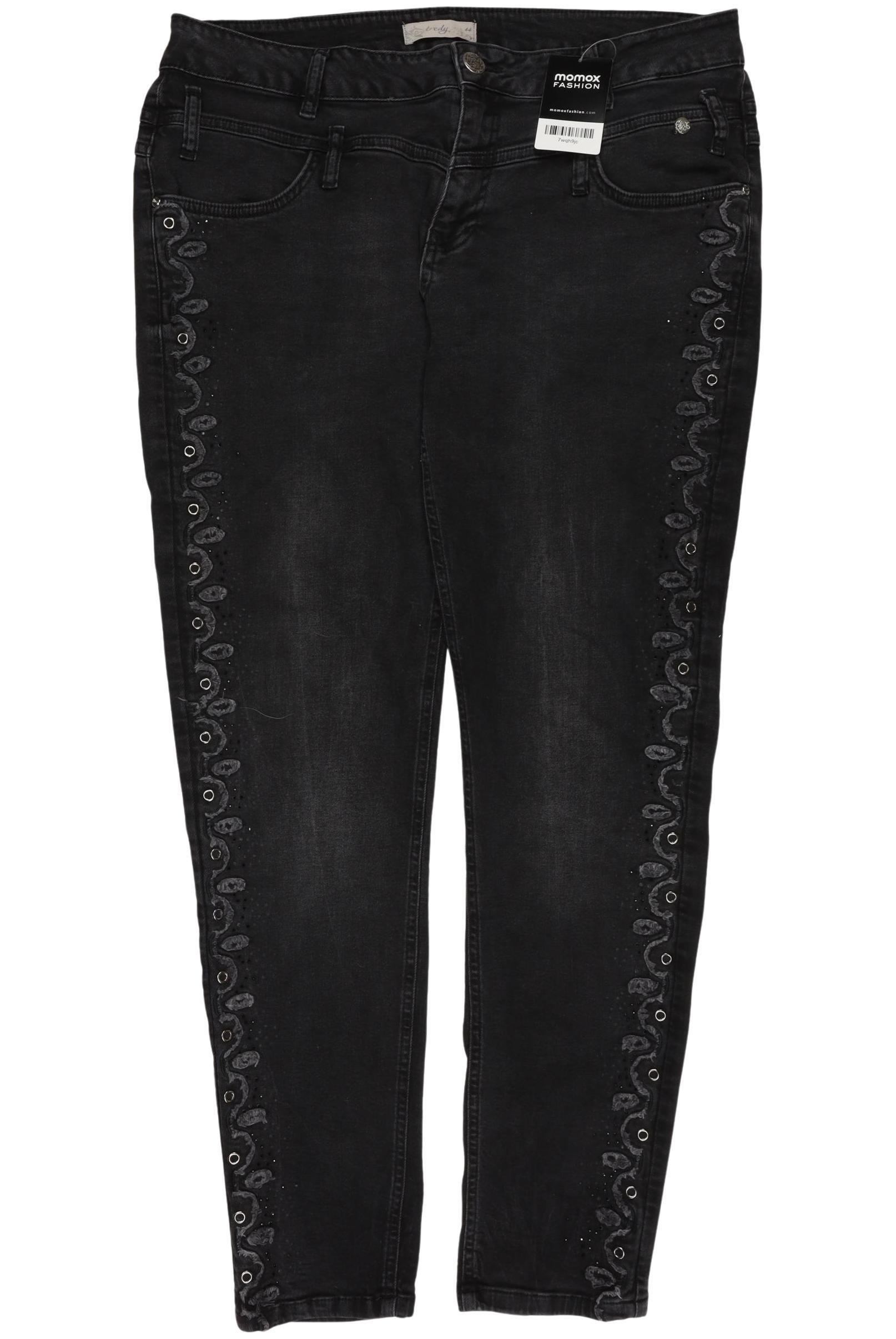 

tredy Damen Jeans, schwarz, Gr. 44
