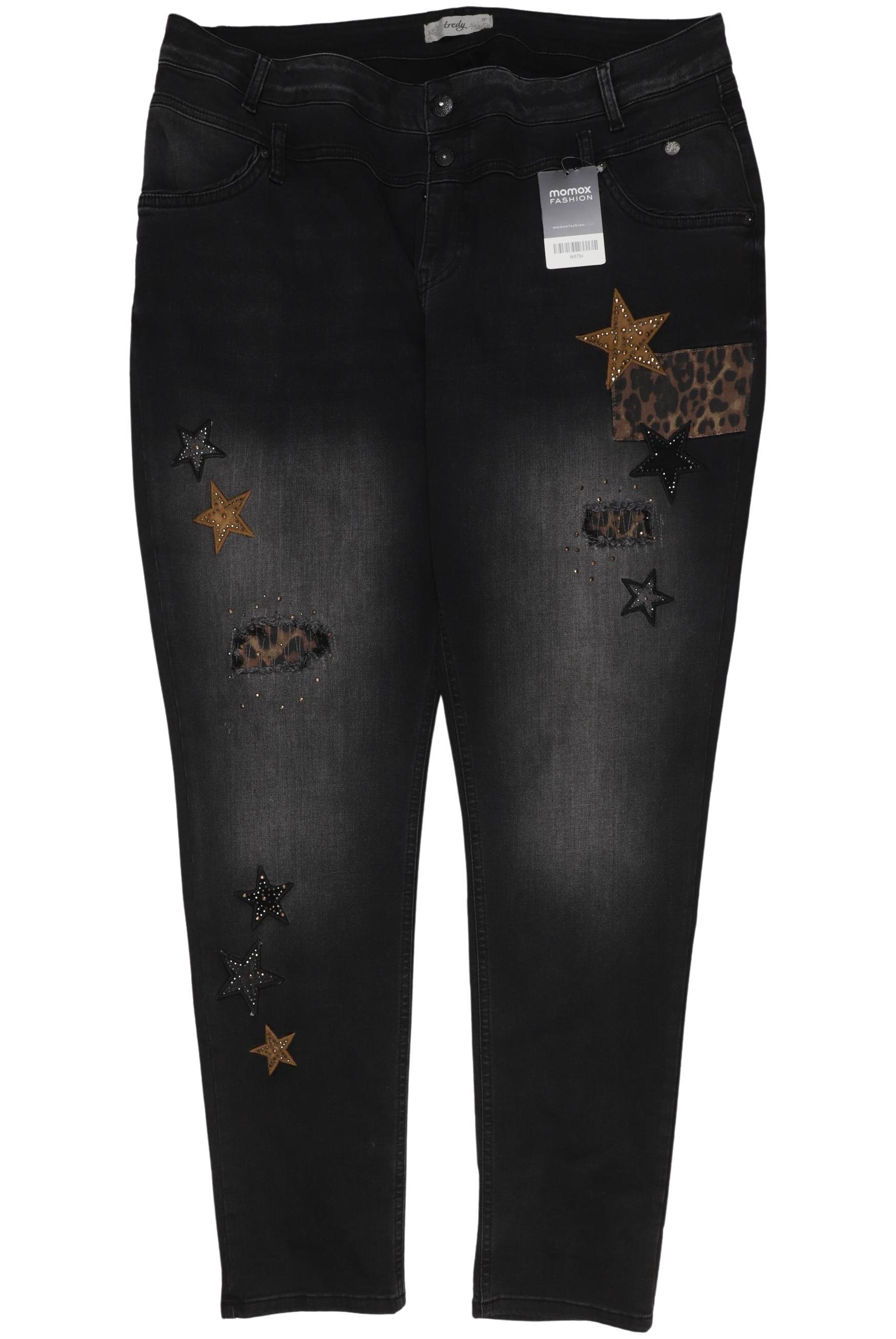 

tredy Damen Jeans, schwarz, Gr. 50