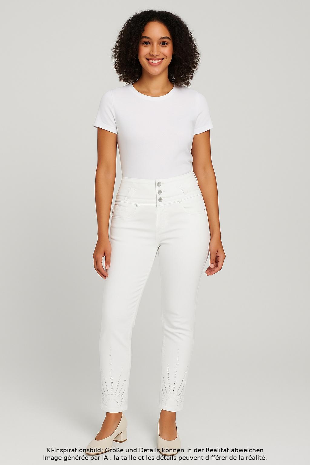 

tredy Damen Jeans, weiß, Gr. 42