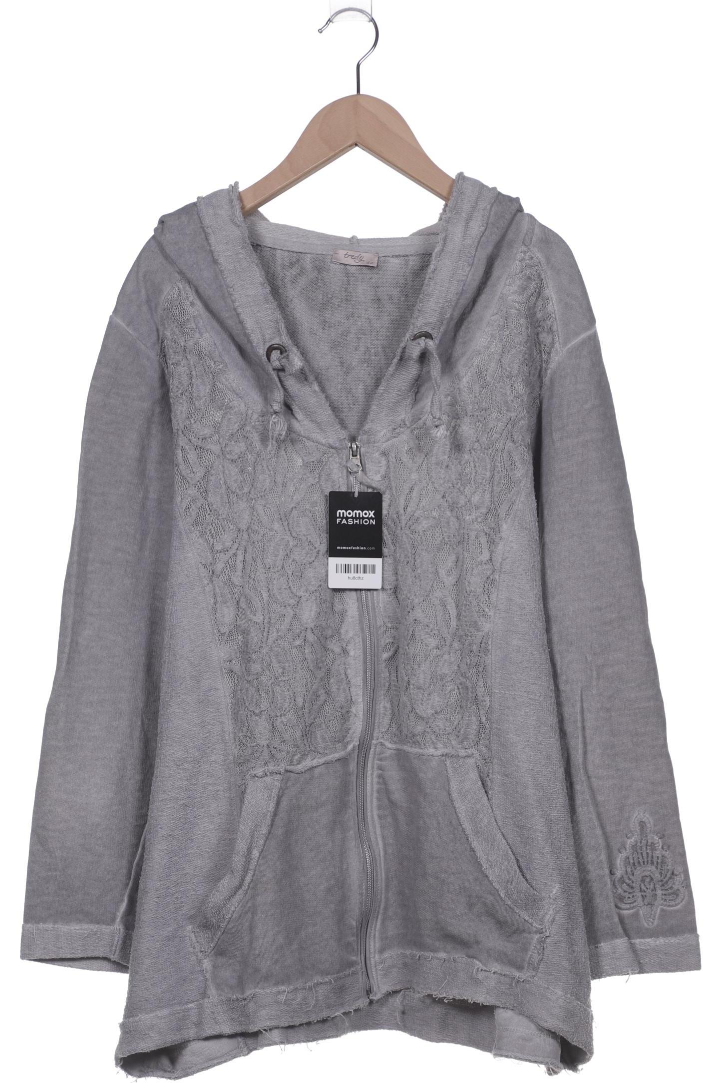 

tredy Damen Kapuzenpullover, grau, Gr. 48