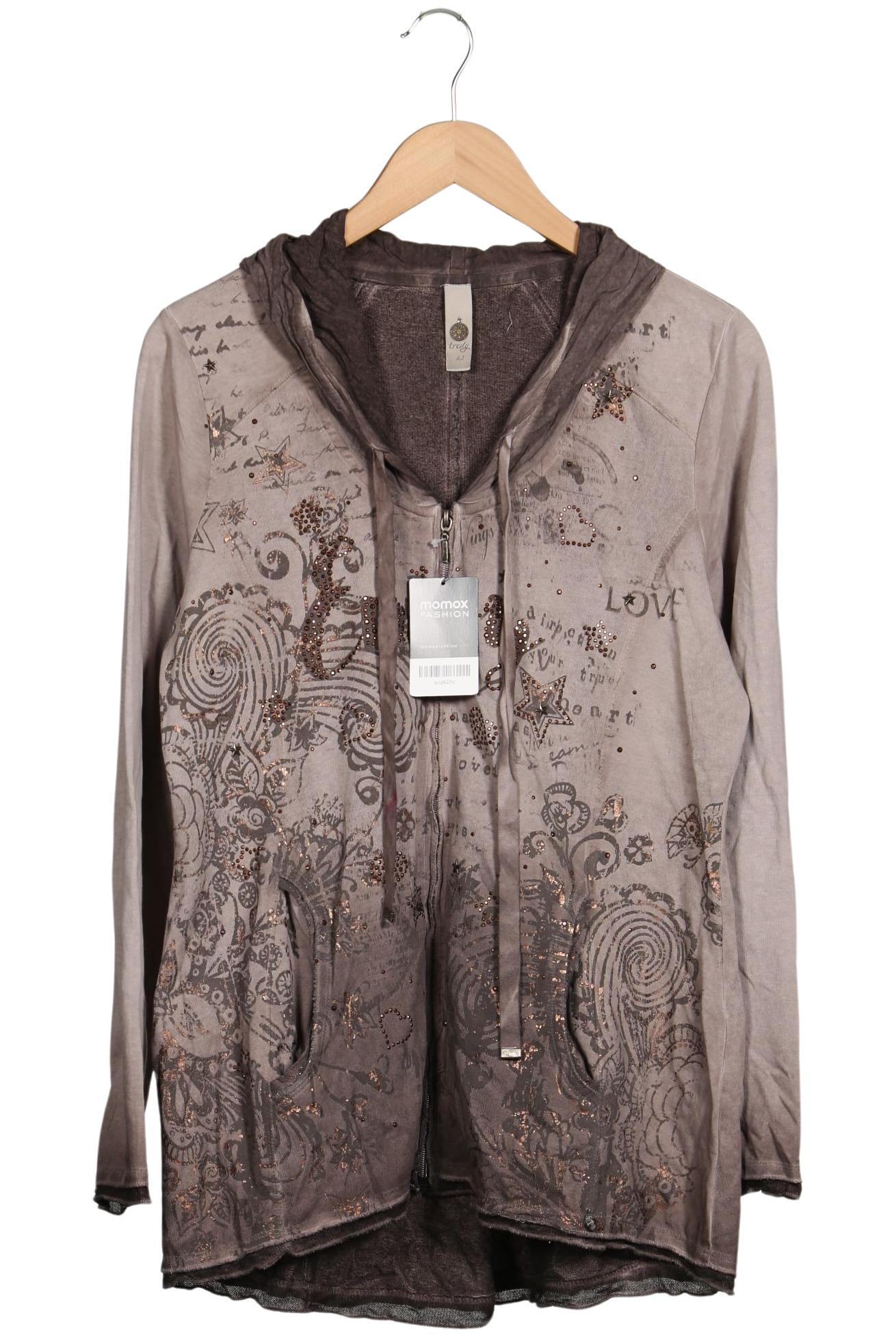 

tredy Damen Kapuzenpullover, grau, Gr. 42