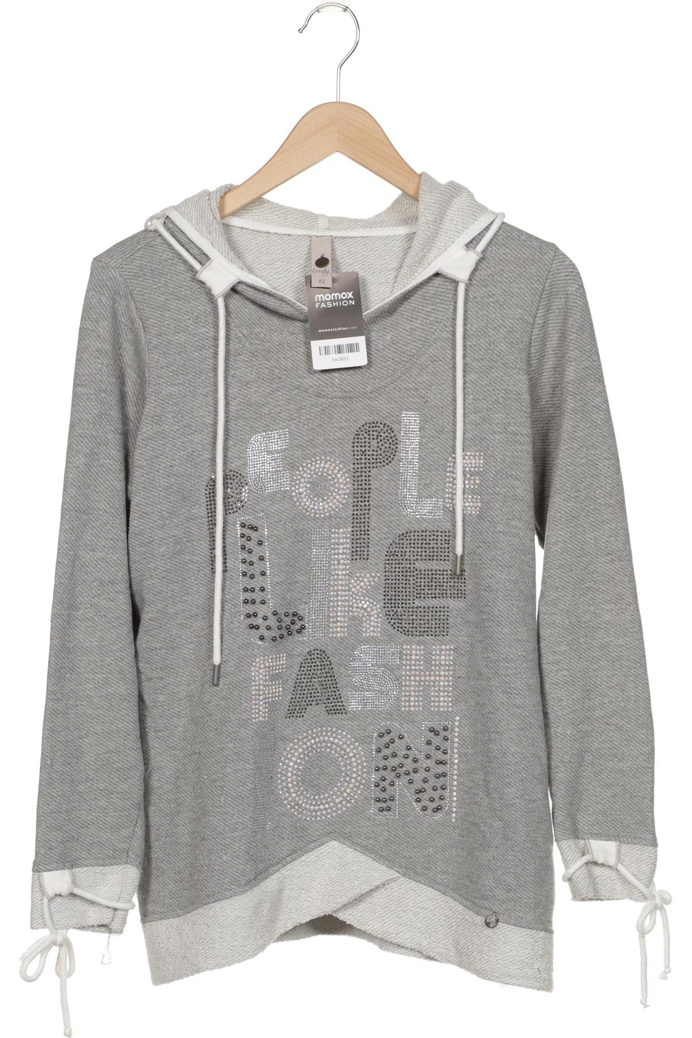 

tredy Damen Kapuzenpullover, grau, Gr. 42