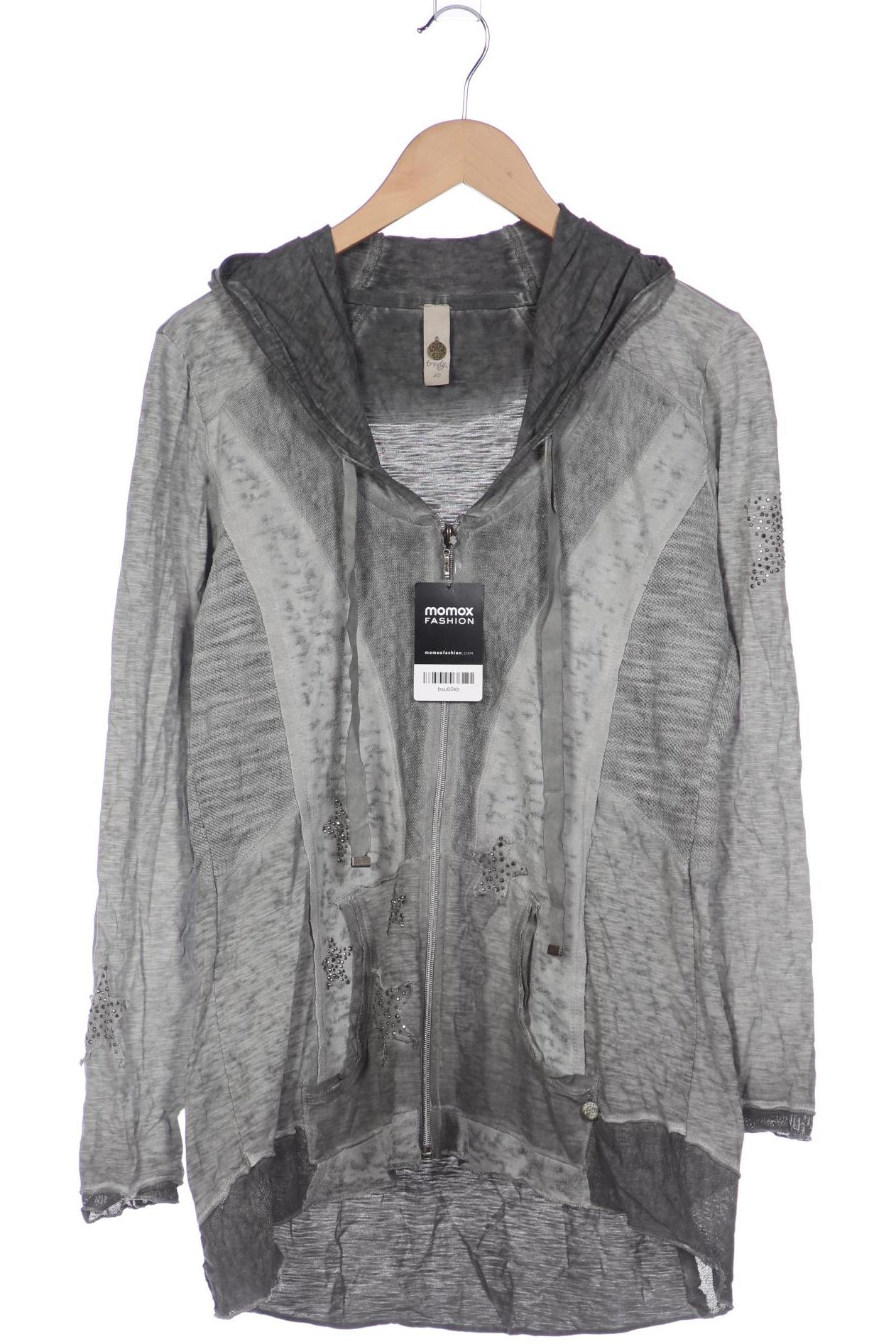 

tredy Damen Kapuzenpullover, grau, Gr. 40