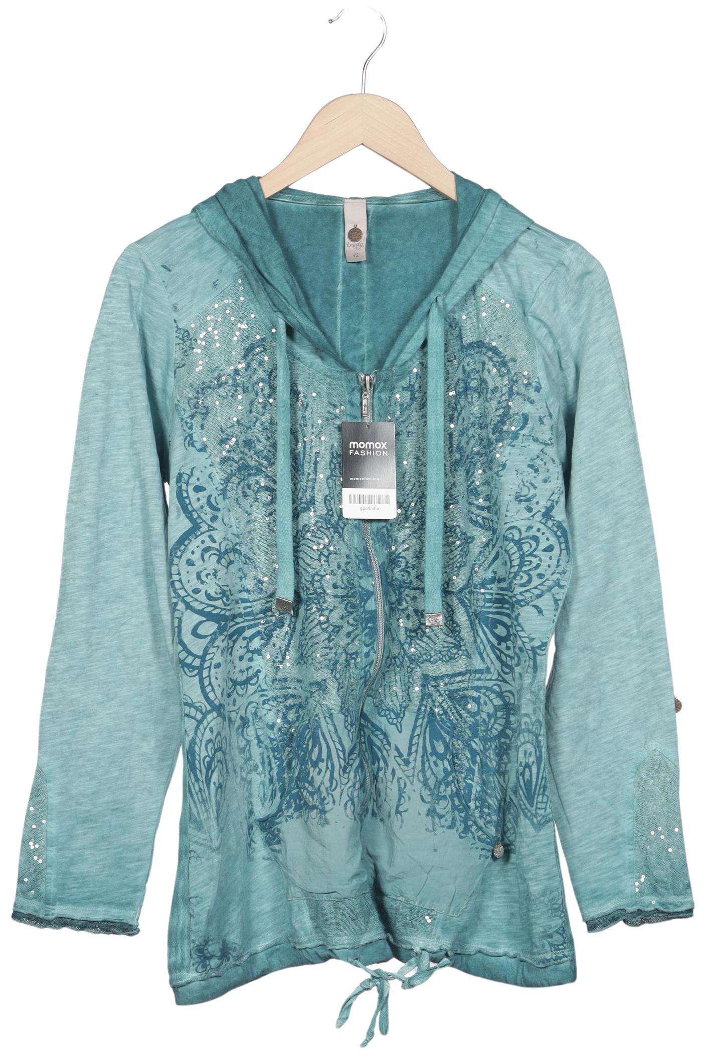 

tredy Damen Kapuzenpullover, türkis, Gr. 42