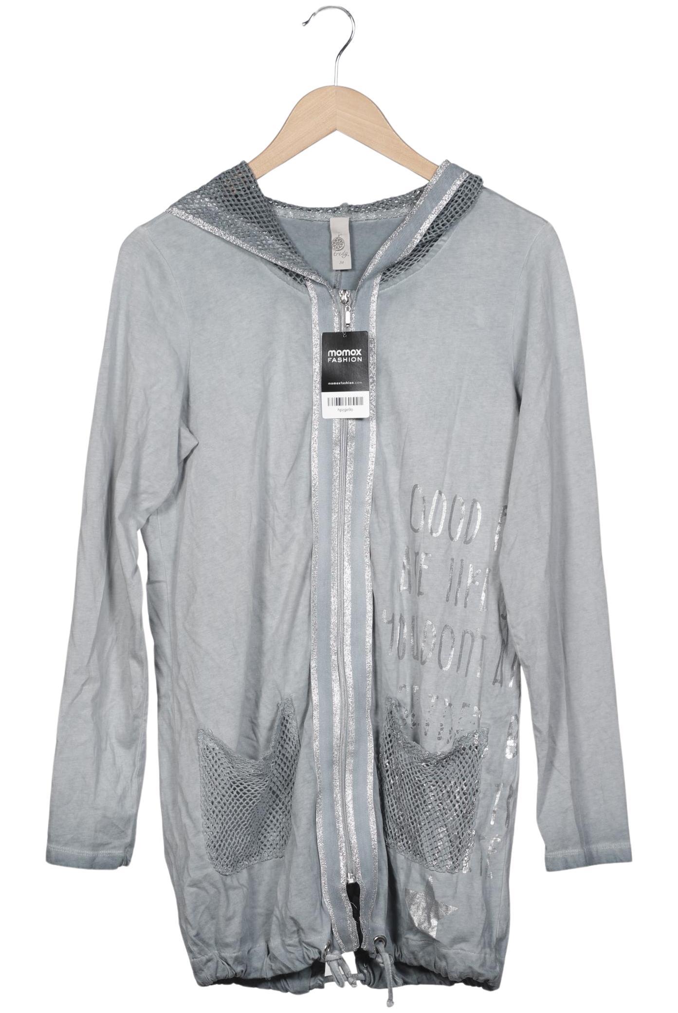 

tredy Damen Kapuzenpullover, grau, Gr. 36