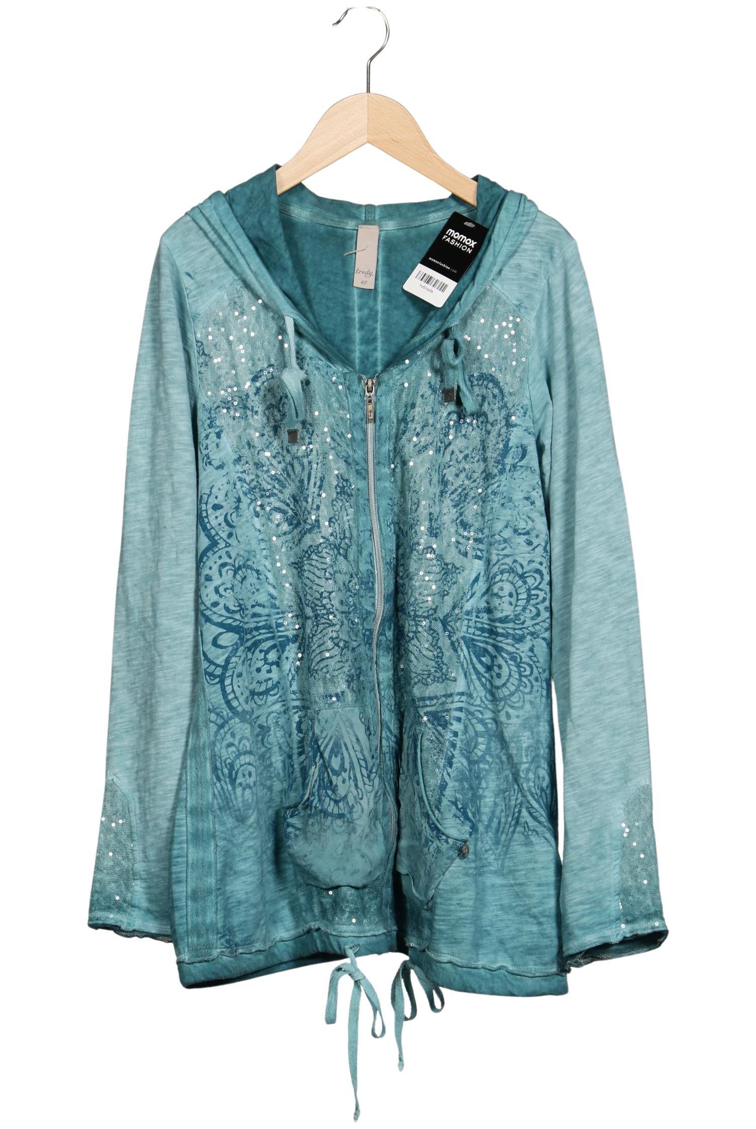 

tredy Damen Kapuzenpullover, türkis, Gr. 40