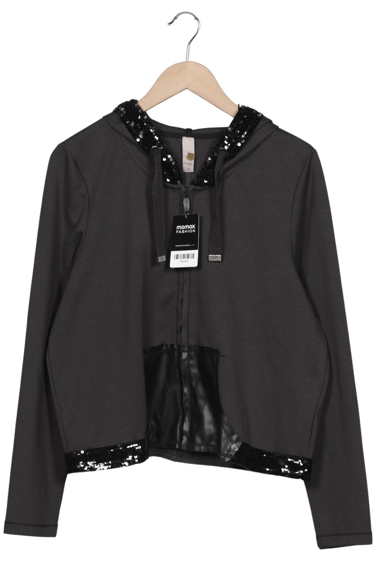 

tredy Damen Kapuzenpullover, grau, Gr. 40