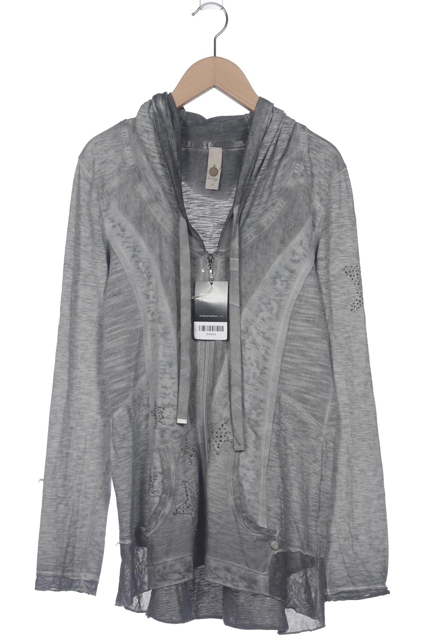 

tredy Damen Kapuzenpullover, grau, Gr. 38