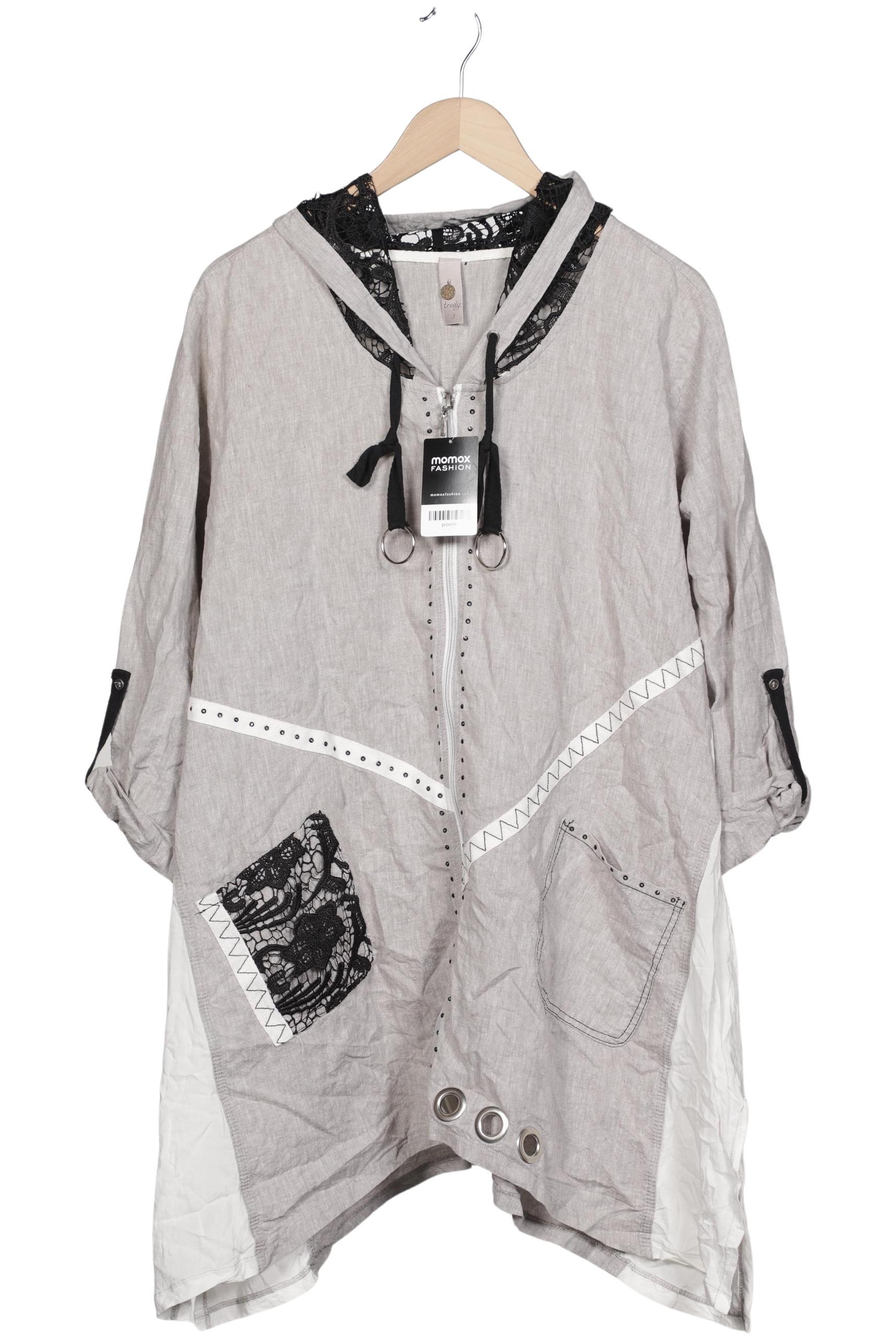 

tredy Damen Kapuzenpullover, grau, Gr. 44