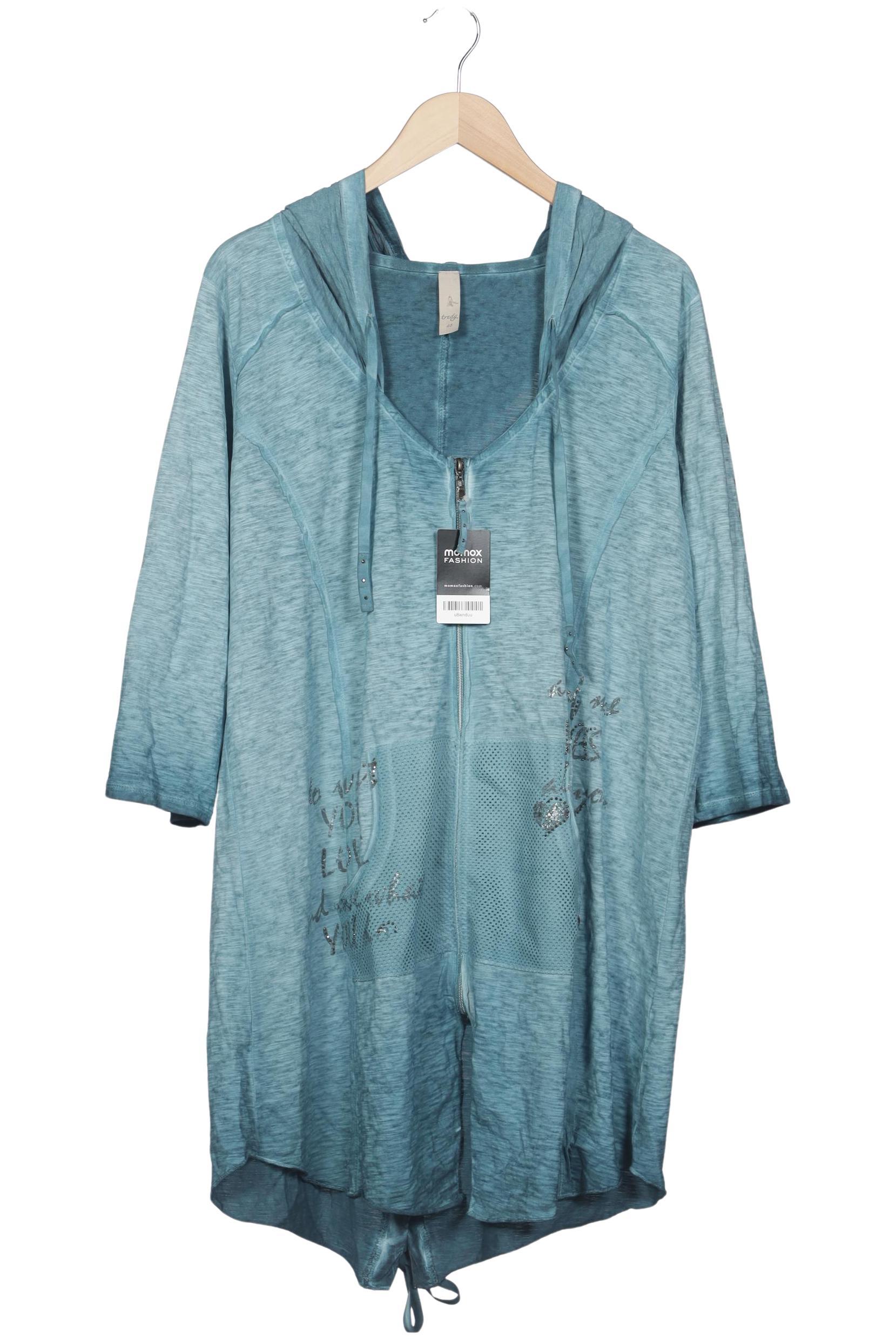 

tredy Damen Kapuzenpullover, türkis, Gr. 48