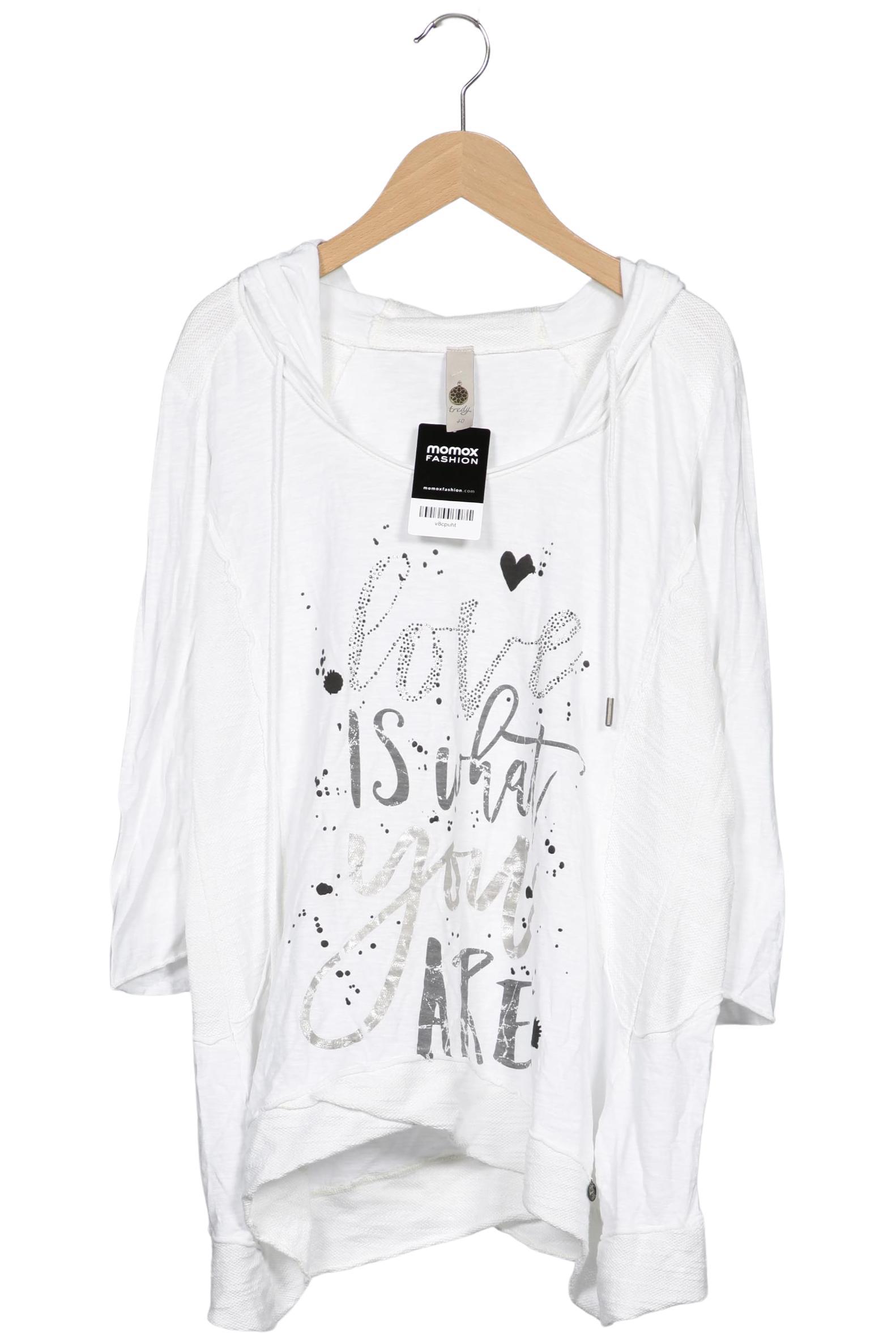 

tredy Damen Kapuzenpullover, weiß, Gr. 40