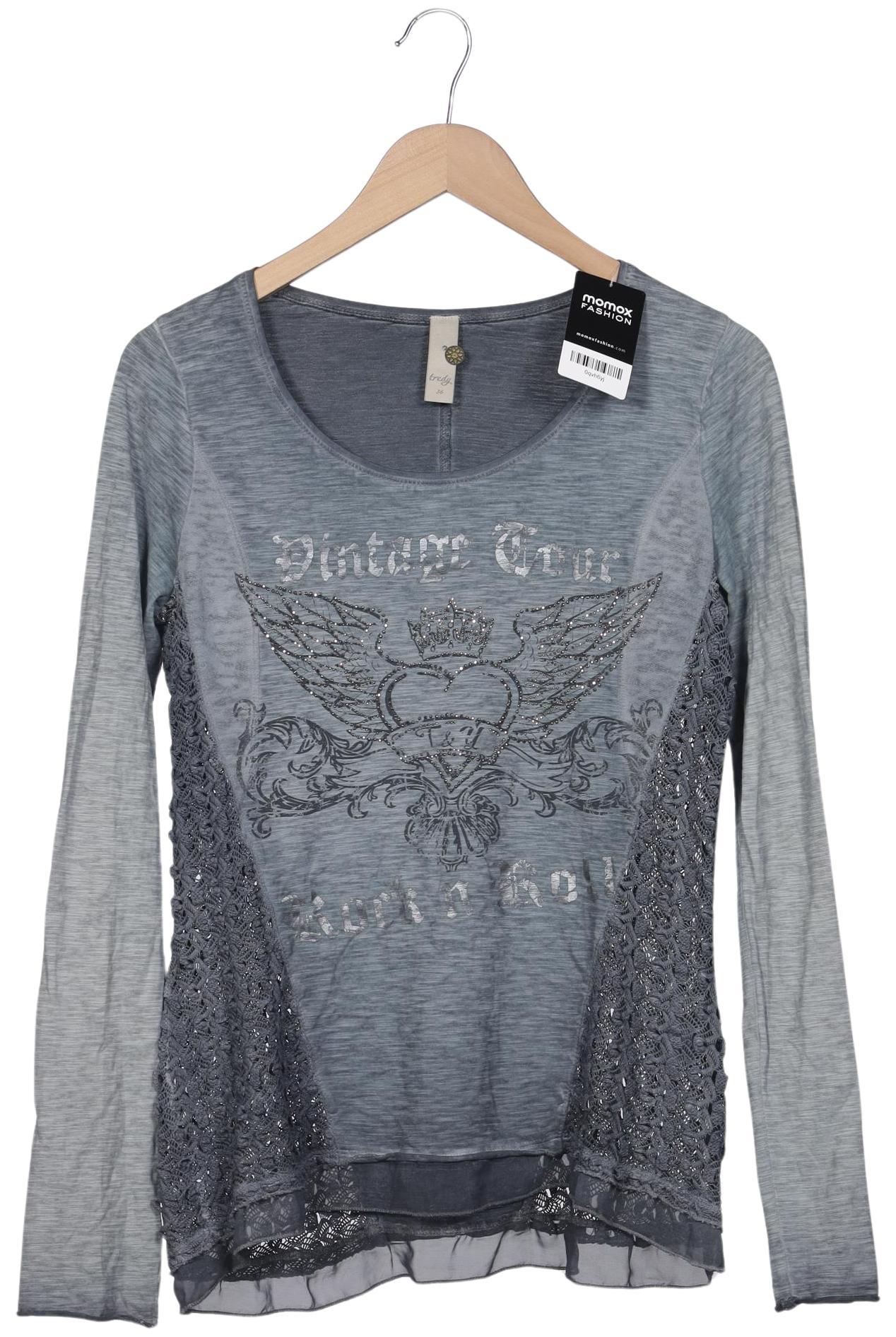

tredy Damen Langarmshirt, grau, Gr. 36