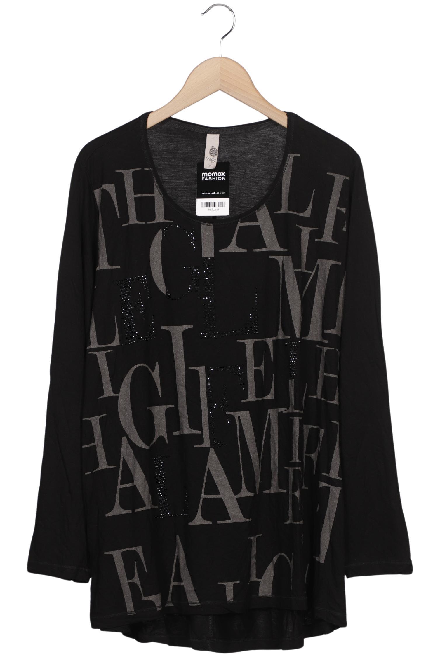 

tredy Damen Langarmshirt, schwarz, Gr. 48