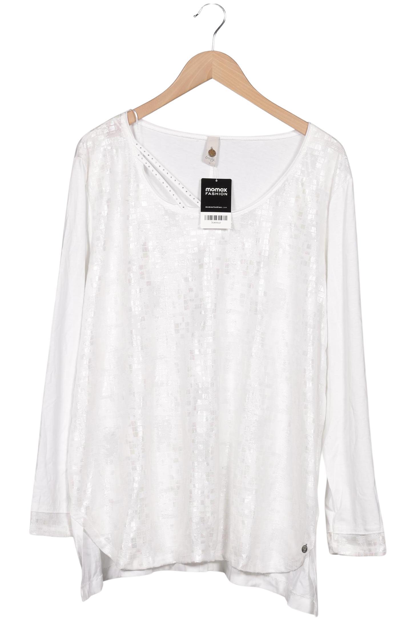 

tredy Damen Langarmshirt, weiß, Gr. 46