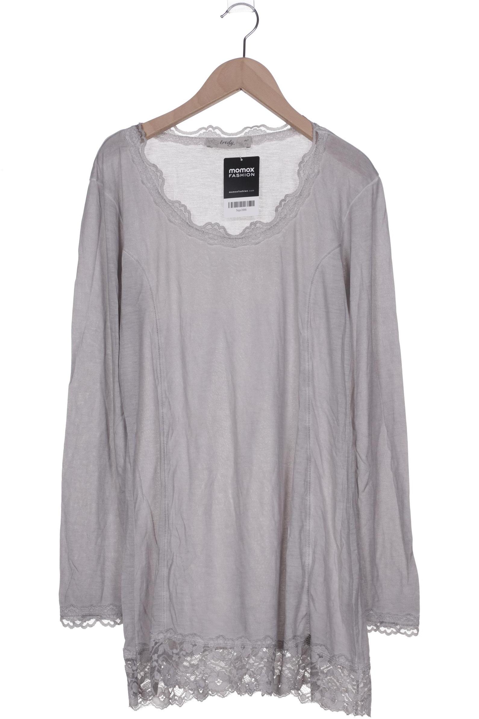 

tredy Damen Langarmshirt, grau, Gr. 40
