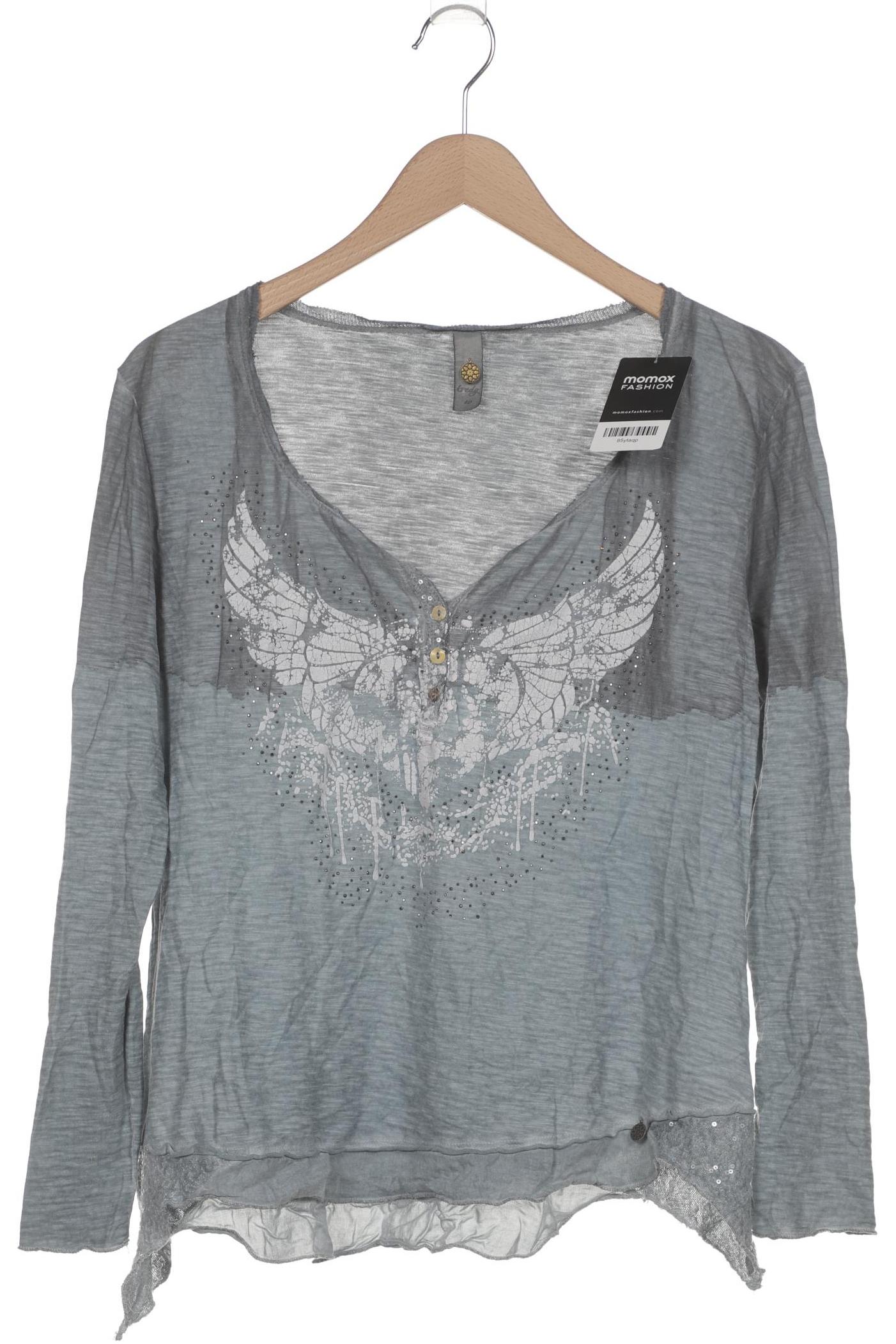 

tredy Damen Langarmshirt, grau, Gr. 40