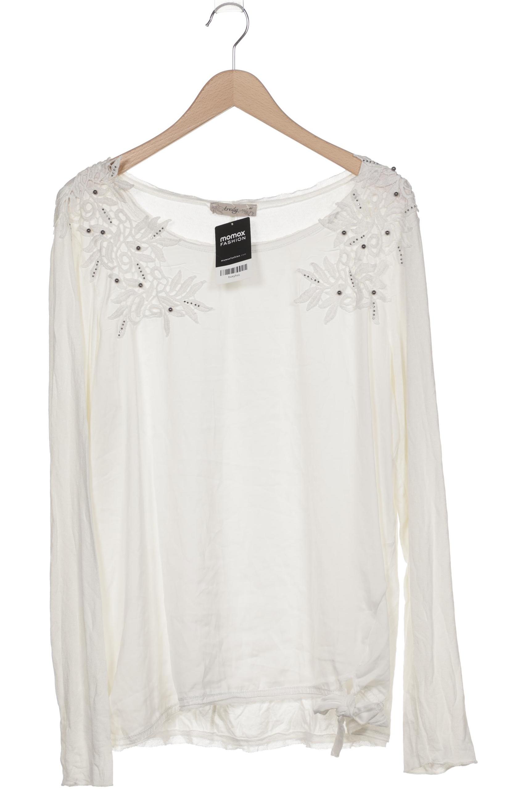 

tredy Damen Langarmshirt, weiß, Gr. 46