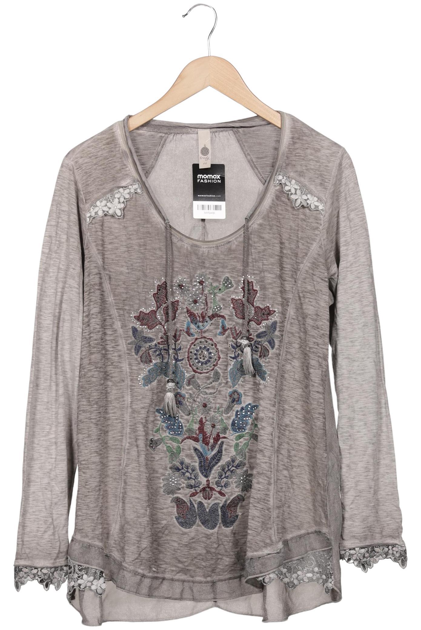 

tredy Damen Langarmshirt, grau, Gr. 44
