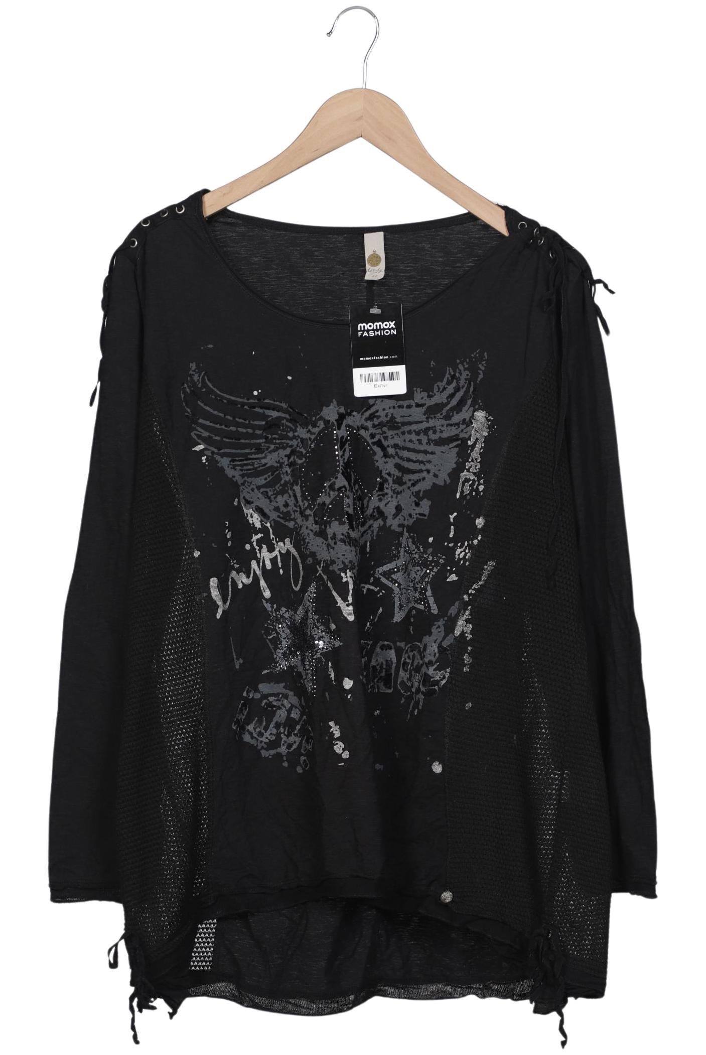 

tredy Damen Langarmshirt, schwarz, Gr. 48