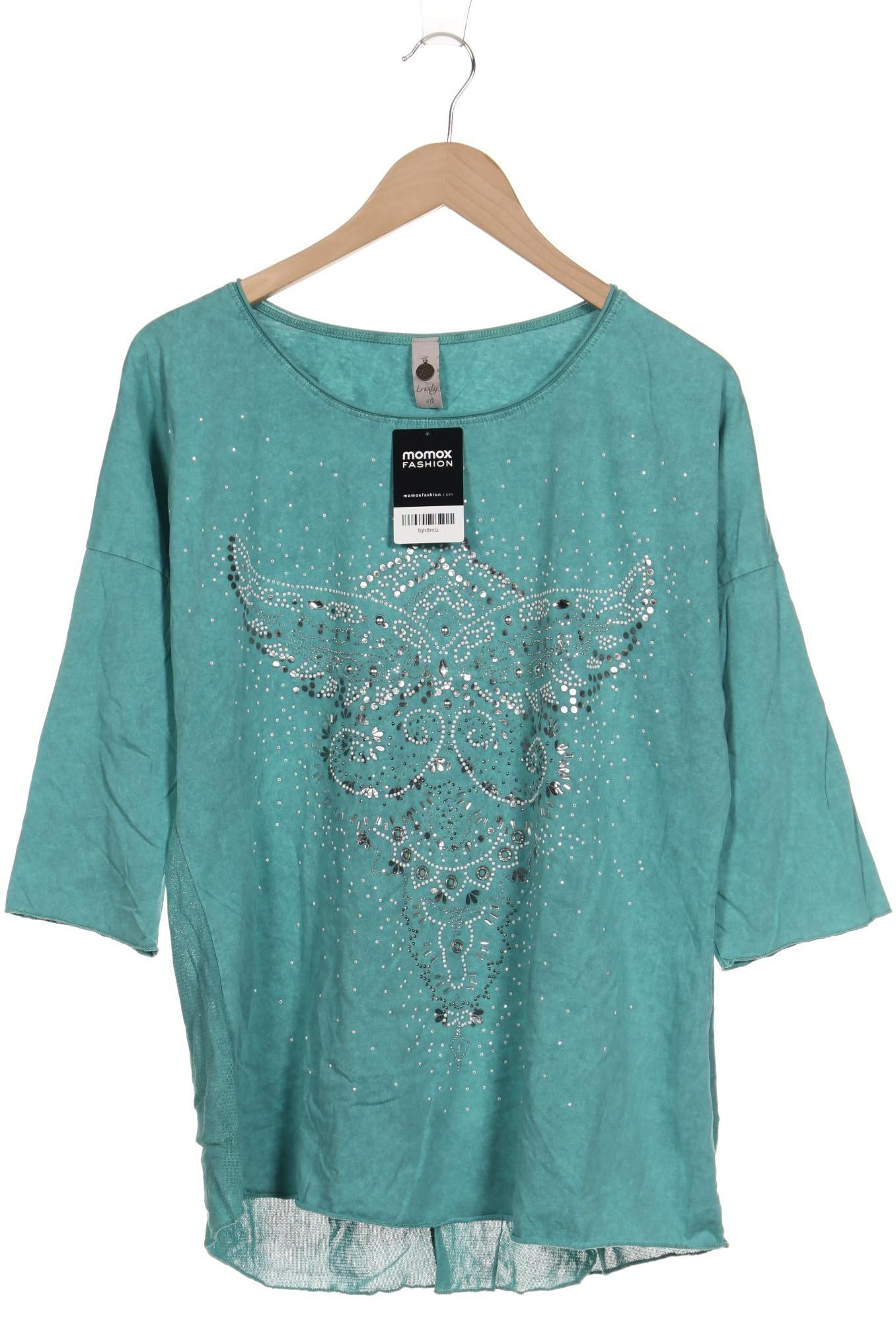 

tredy Damen Langarmshirt, türkis, Gr. 40