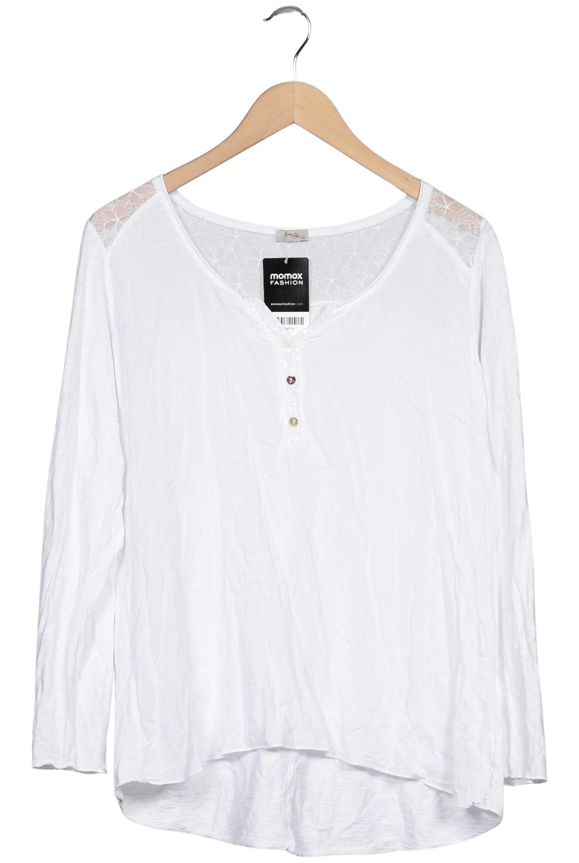 

tredy Damen Langarmshirt, weiß, Gr. 42