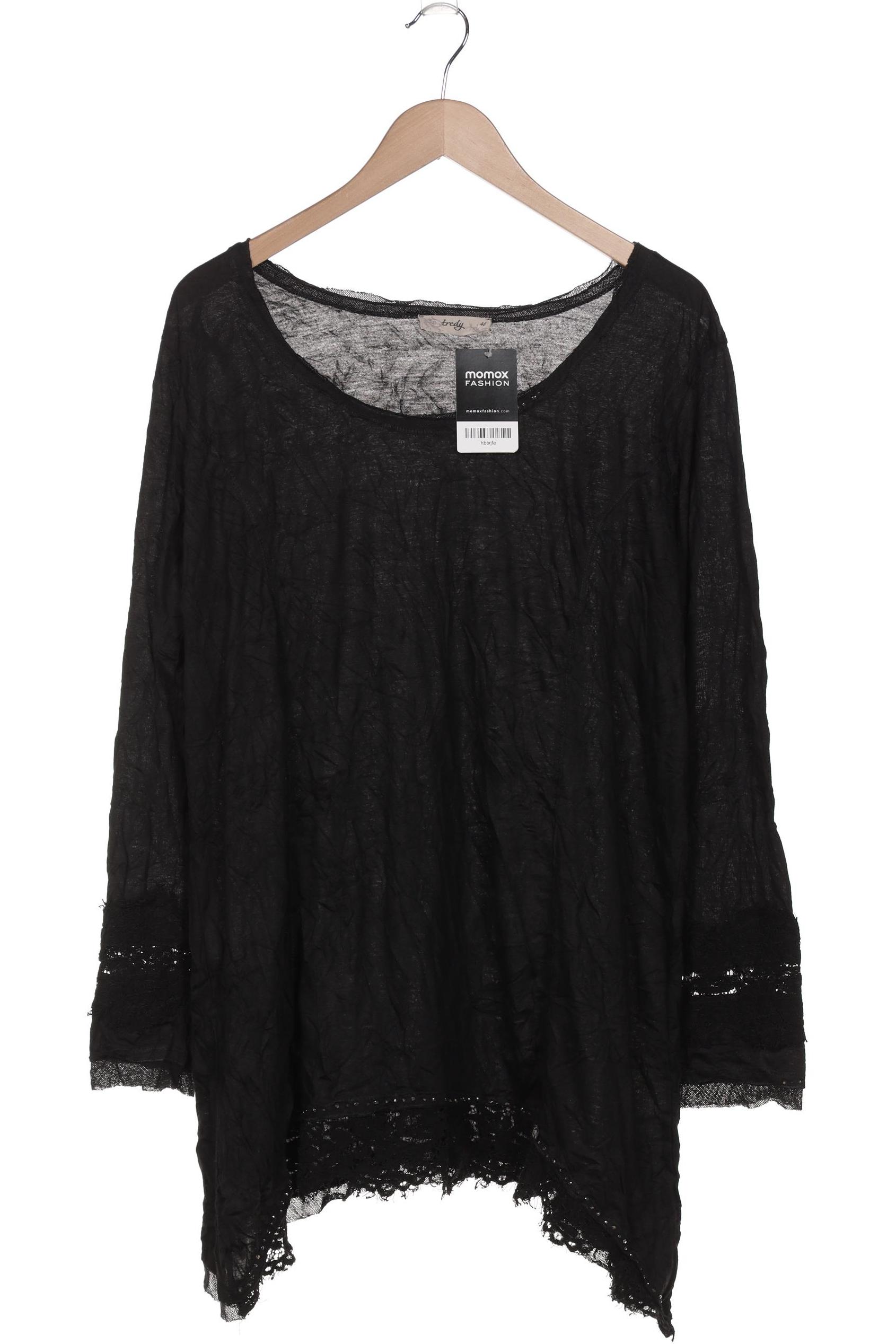 

tredy Damen Langarmshirt, schwarz, Gr. 48