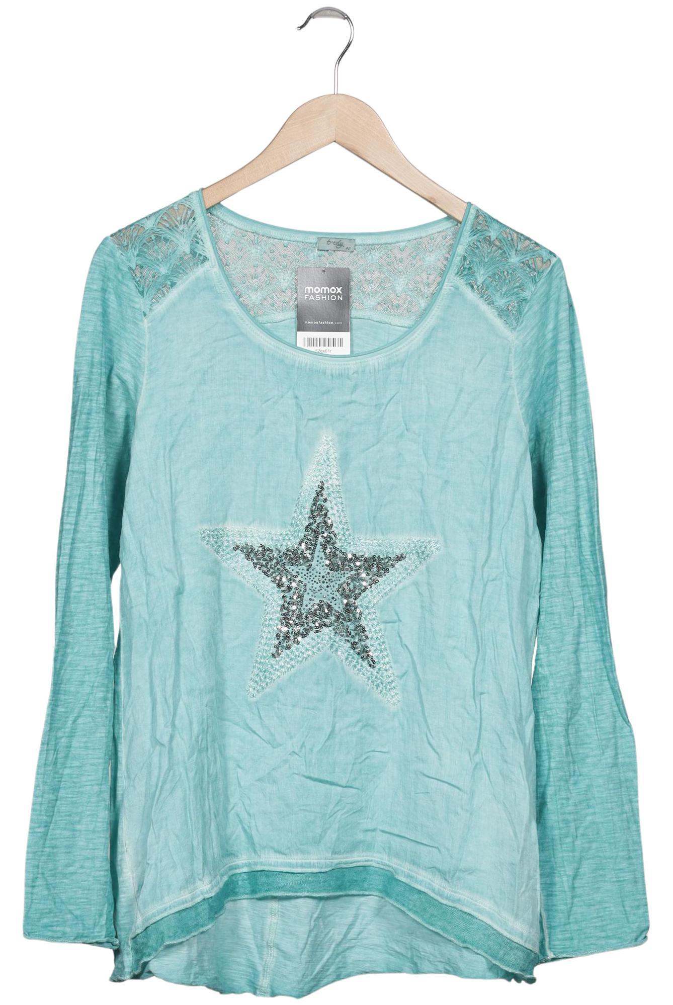 

tredy Damen Langarmshirt, türkis, Gr. 40