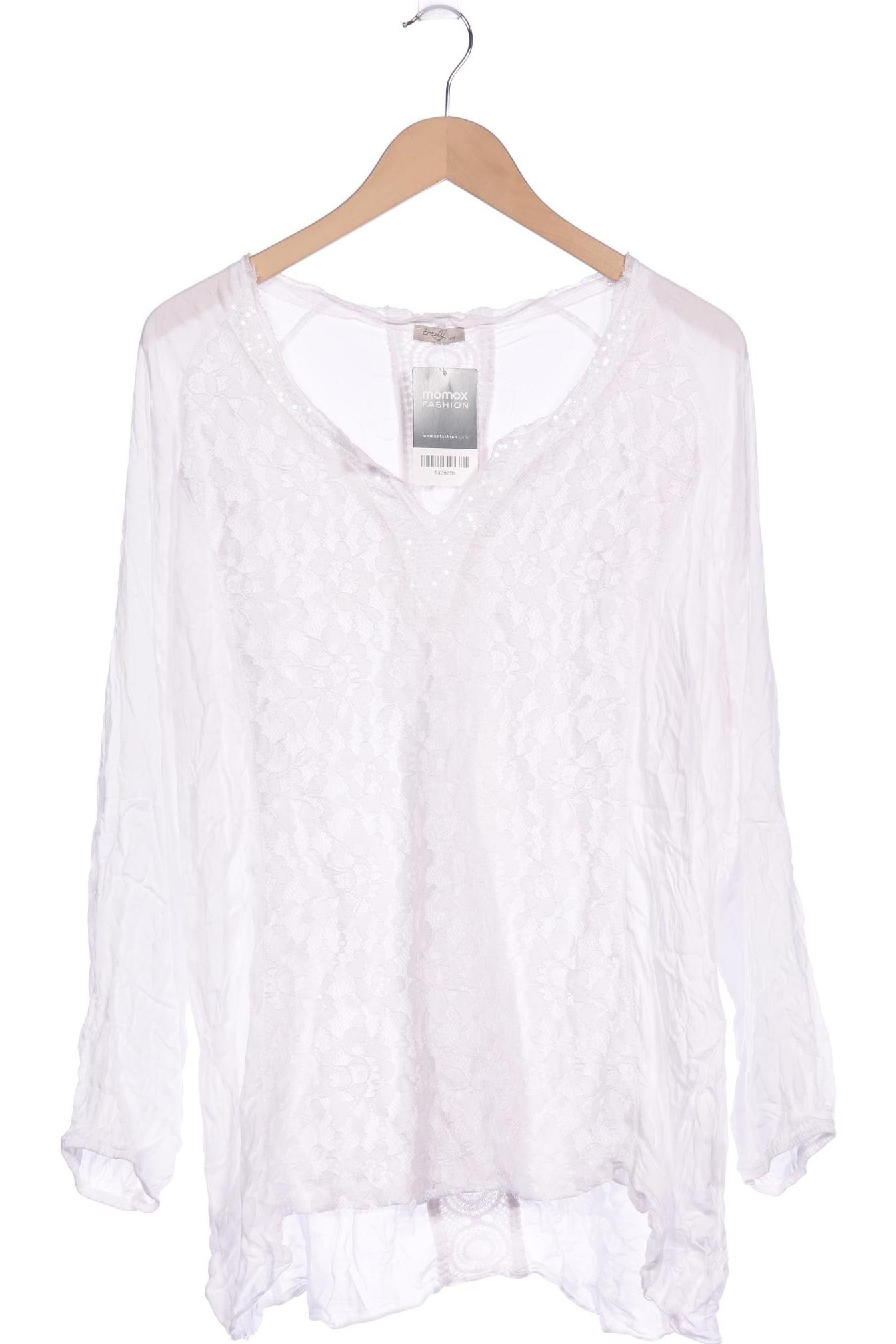 

tredy Damen Langarmshirt, weiß, Gr. 48
