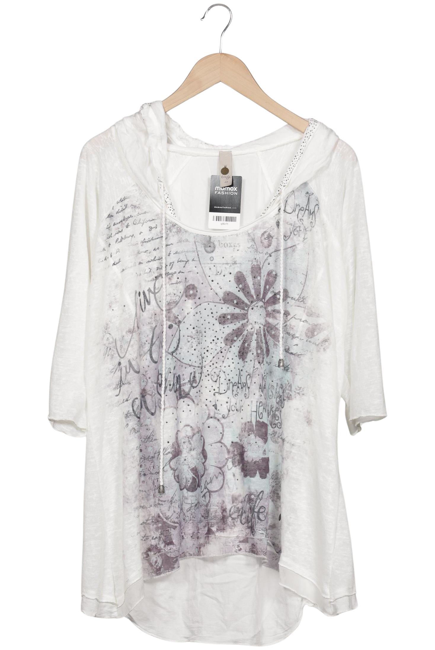 

tredy Damen Langarmshirt, weiß, Gr. 48