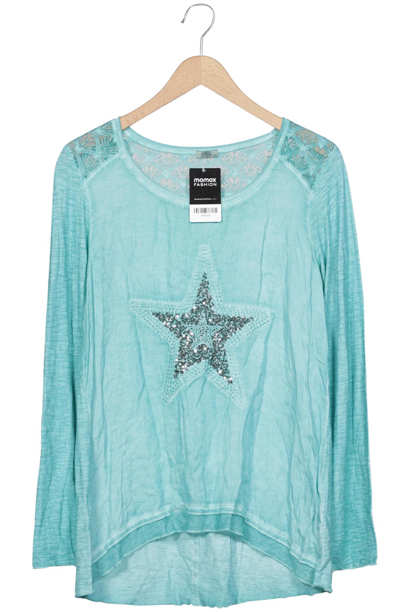 

tredy Damen Langarmshirt, türkis, Gr. 40